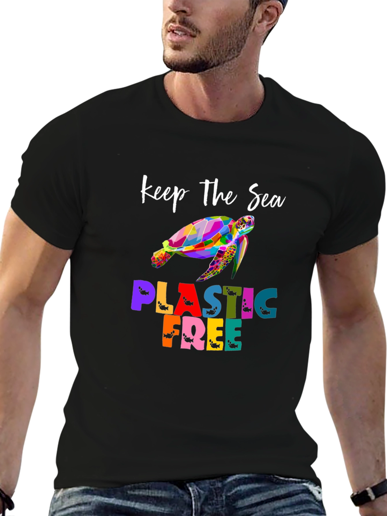 Keep The Sea Plastic Free Graphic T-Shirt