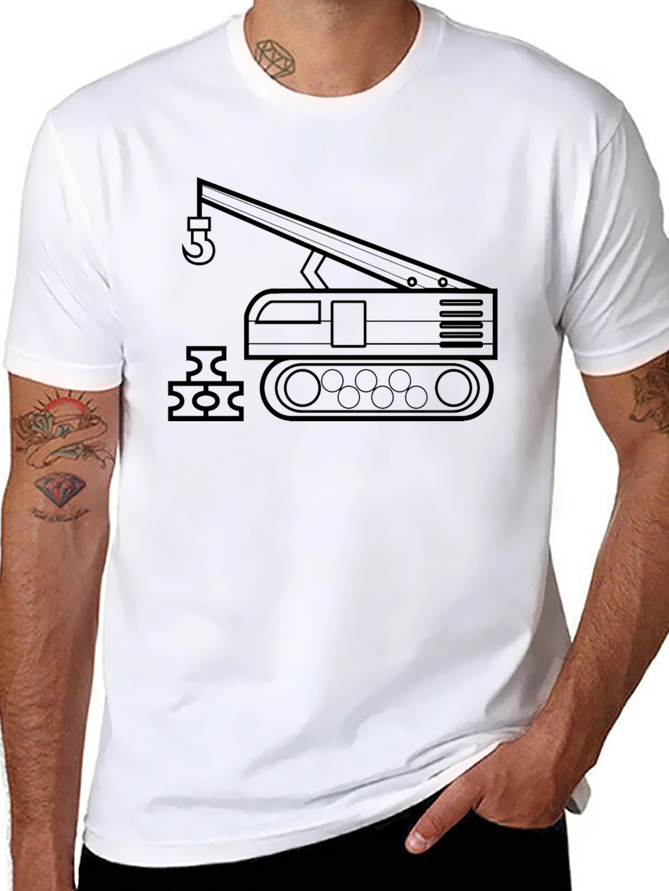 Crane Operator T-Shirt - Construction Vehicle Tee