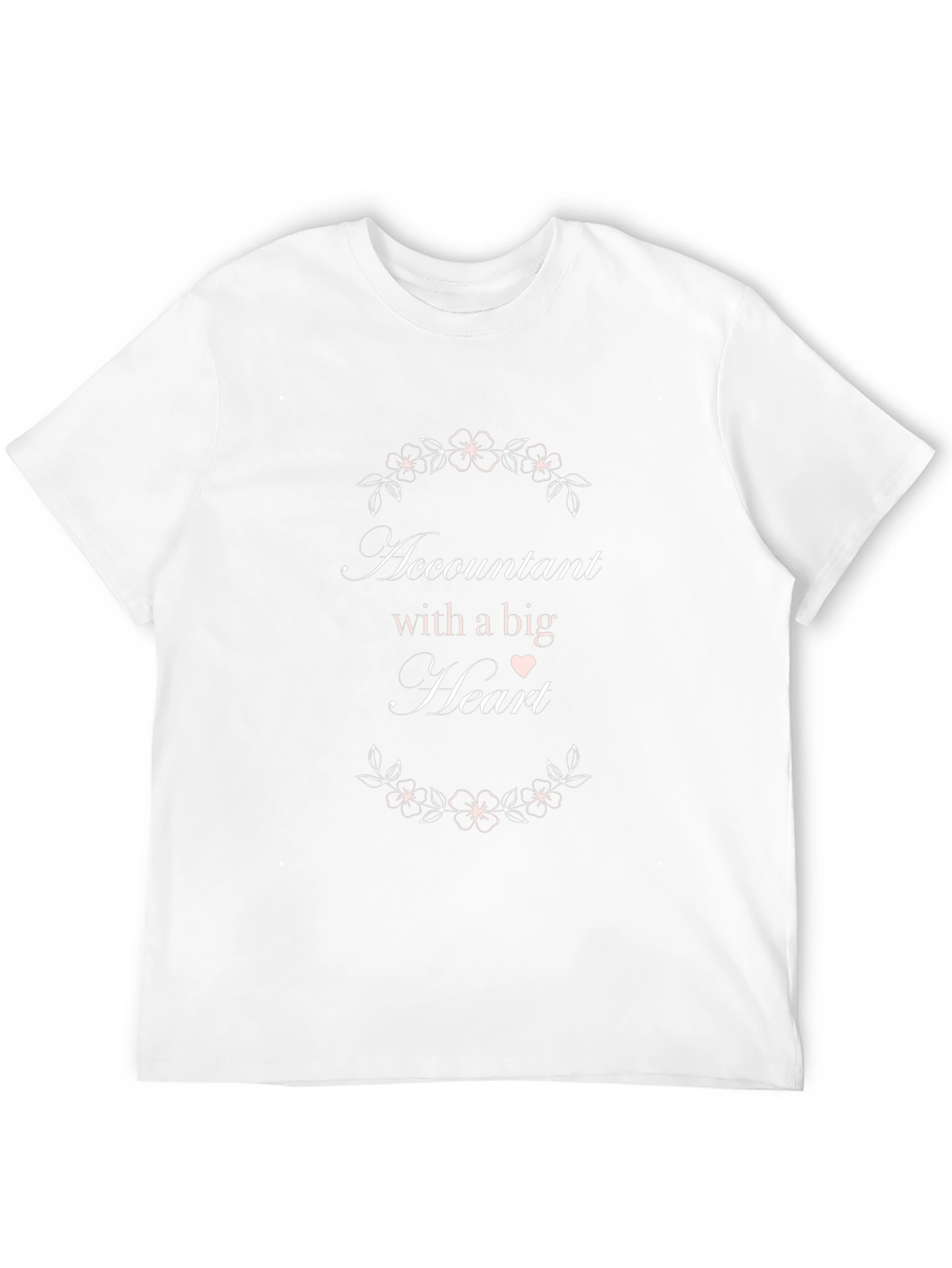 Accountant with a Big Heart Black T-Shirt