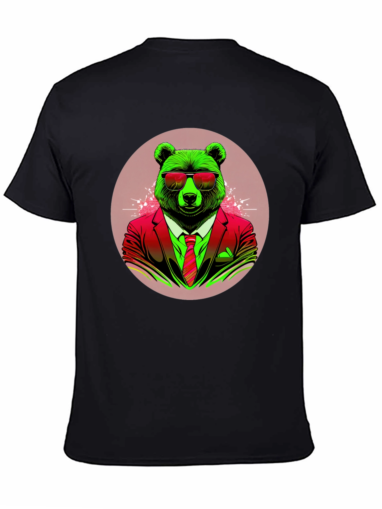 Bear in Suit Graphic Tee - Cool Animal Design