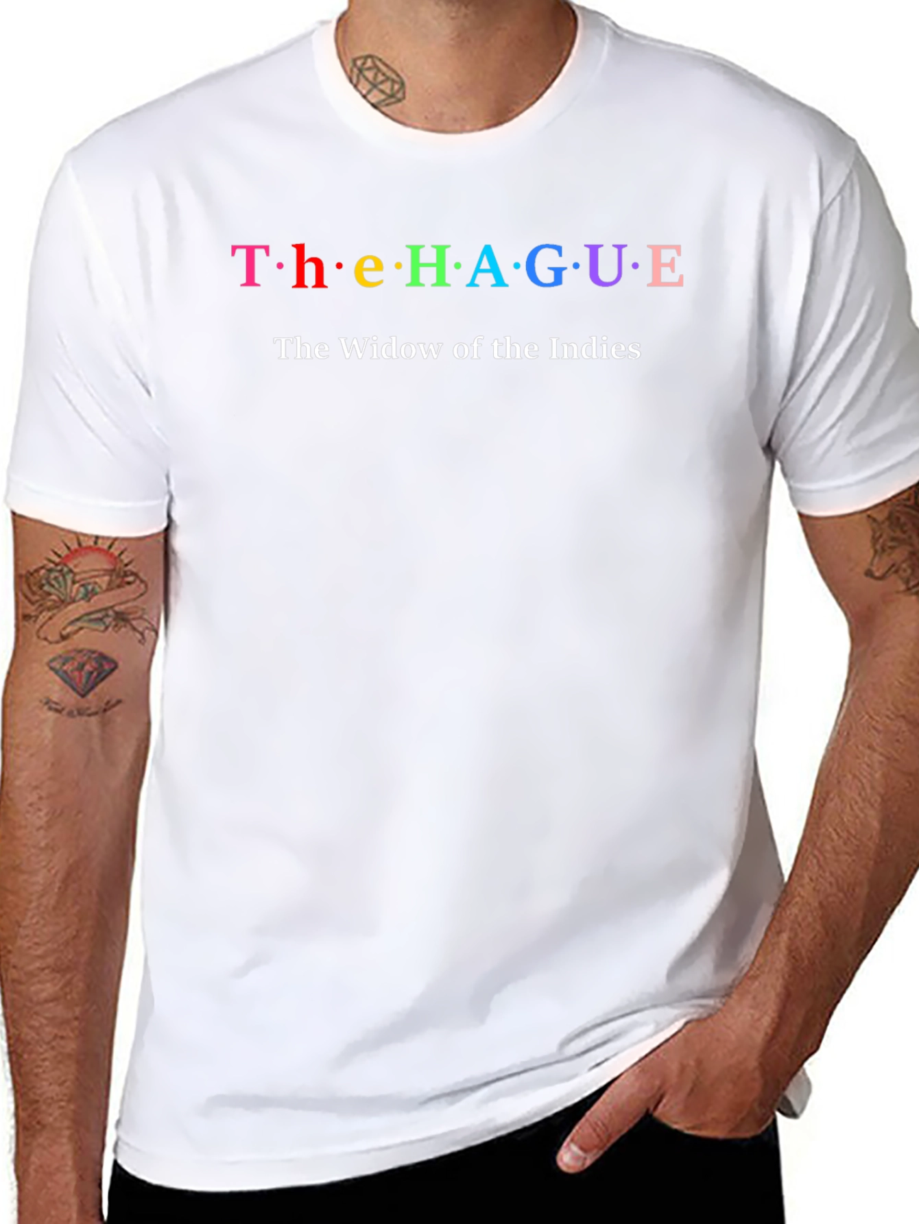 The Hague Rainbow Text T-Shirt