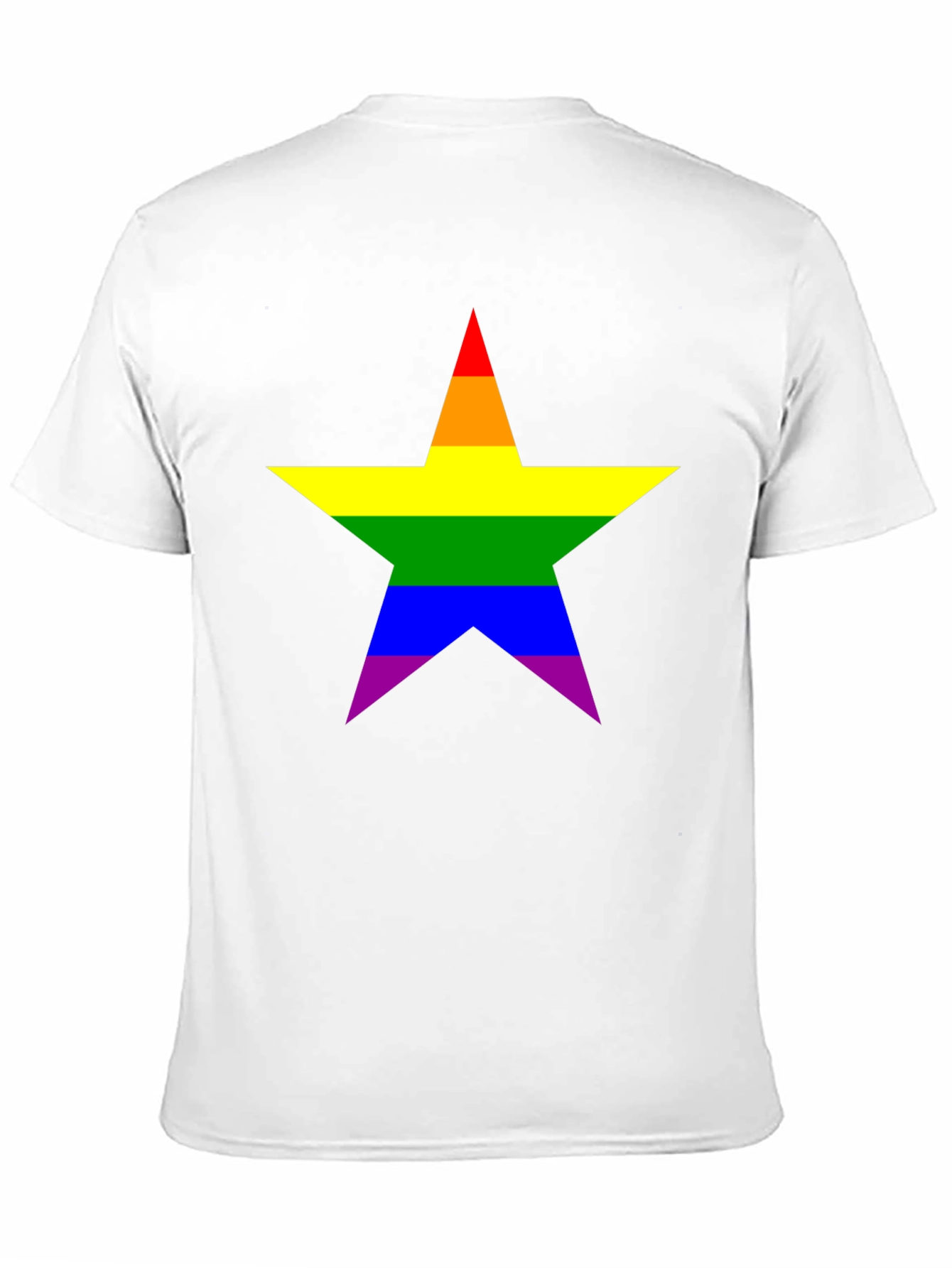 Rainbow Star Pride T-Shirt - Black Cotton Tee