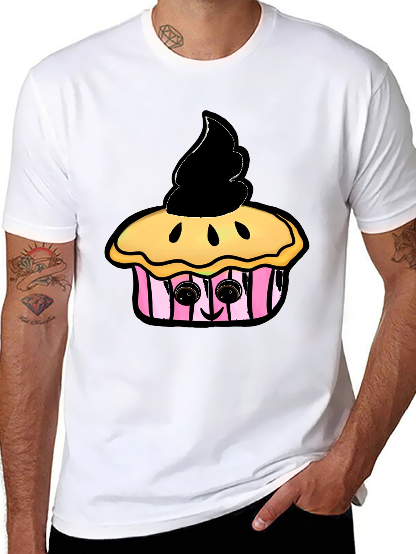 Cupcake Graphic Black T-Shirt