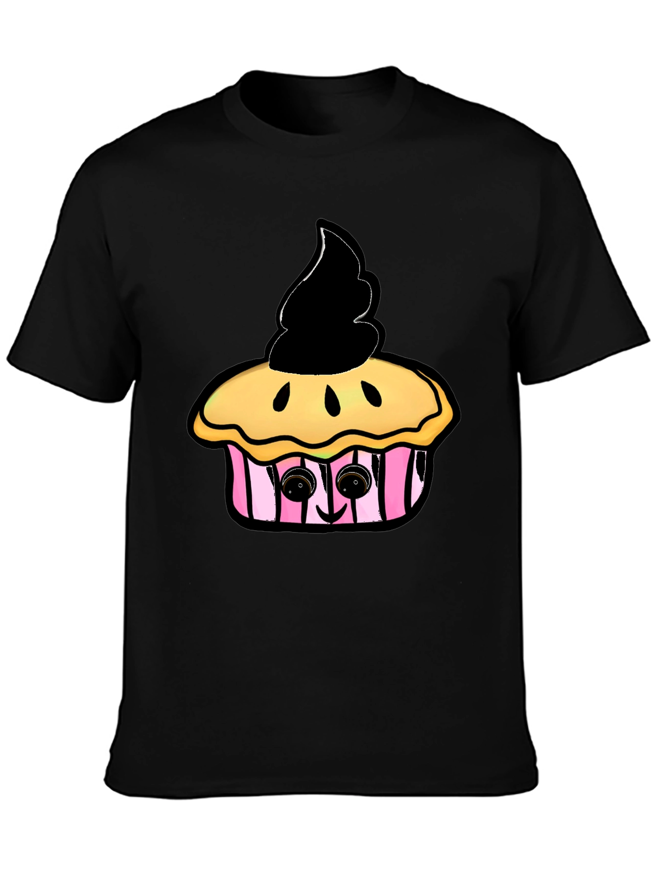 Cupcake Graphic Black T-Shirt