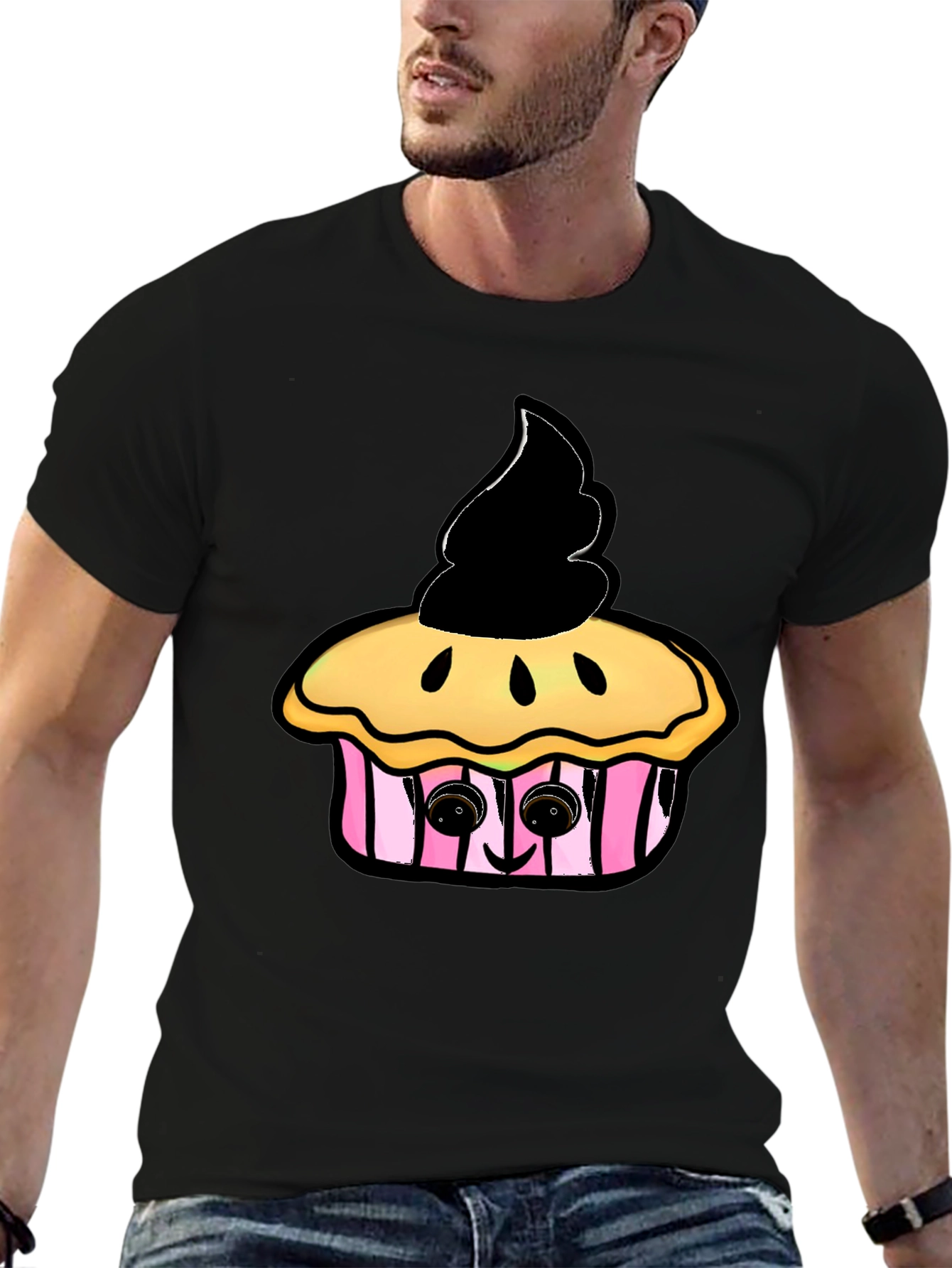 Cupcake Graphic Black T-Shirt