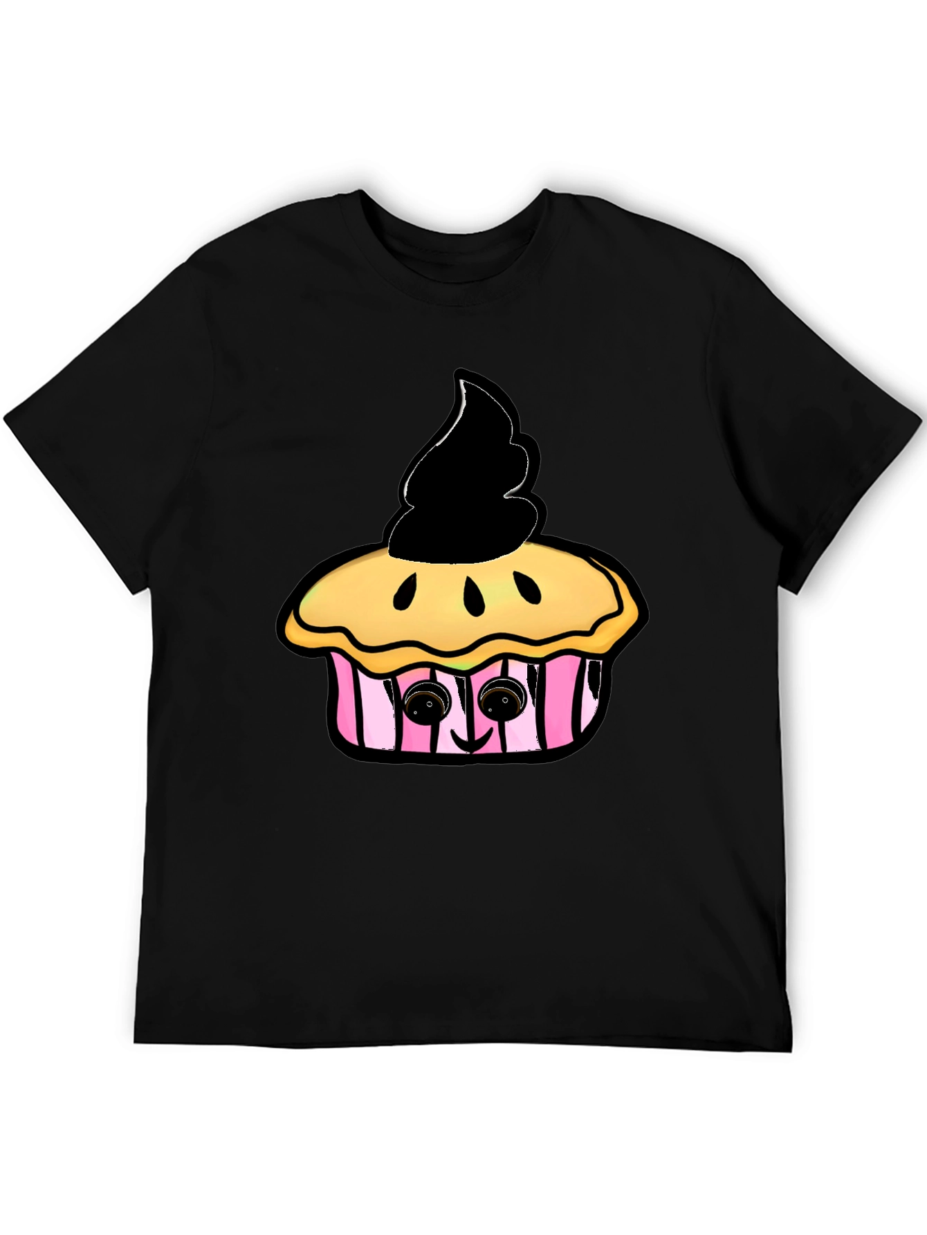 Cupcake Graphic Black T-Shirt