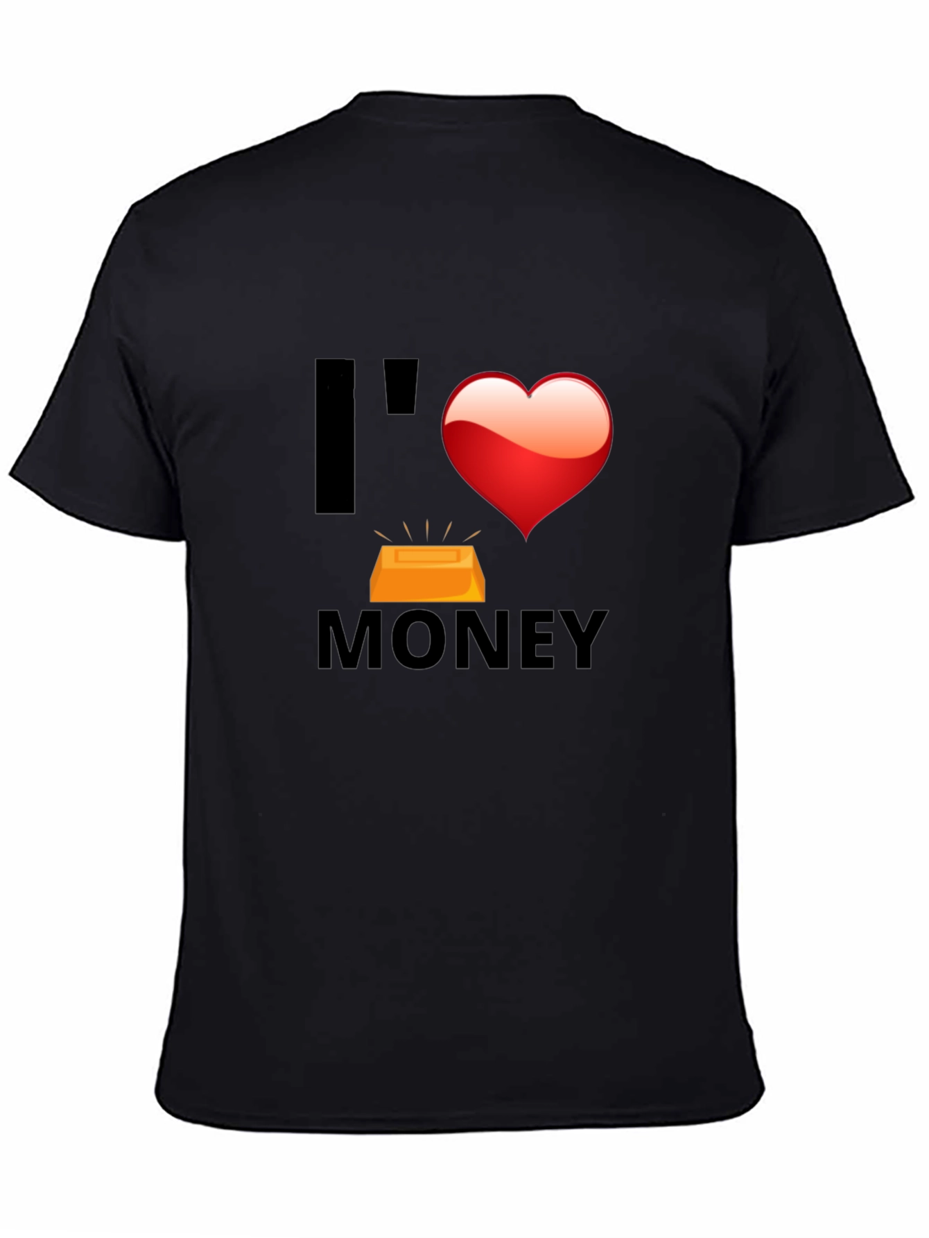 I Love Money Graphic T-Shirt - Black