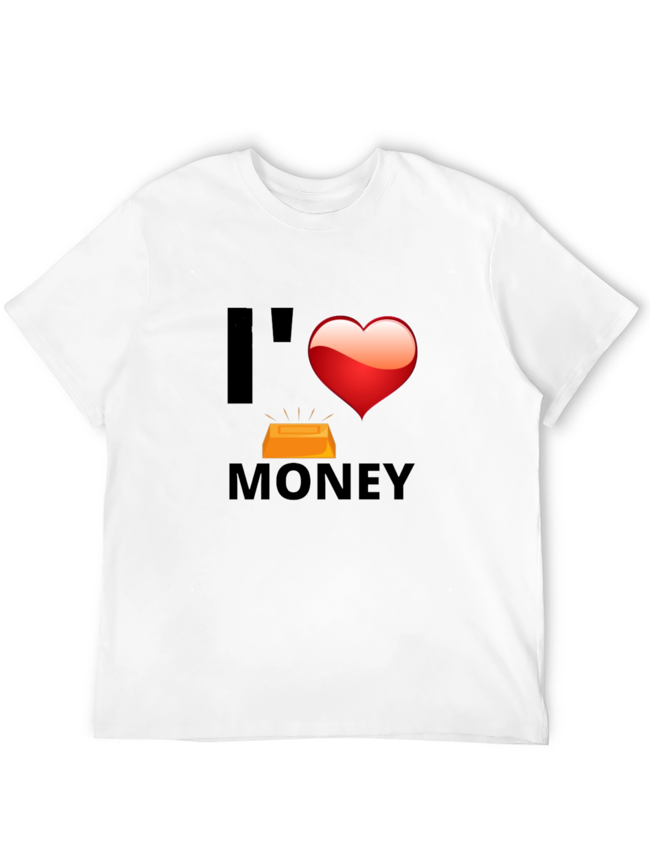 I Love Money Graphic T-Shirt - Black