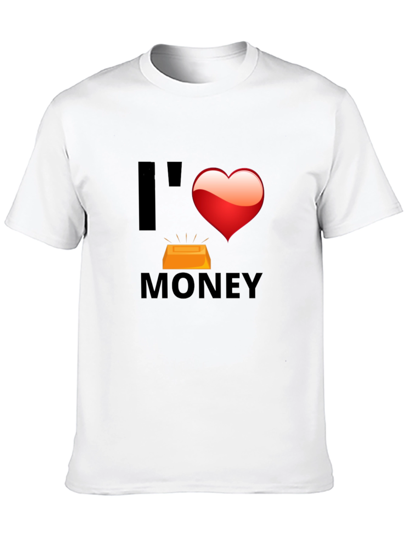 I Love Money Graphic T-Shirt - Black