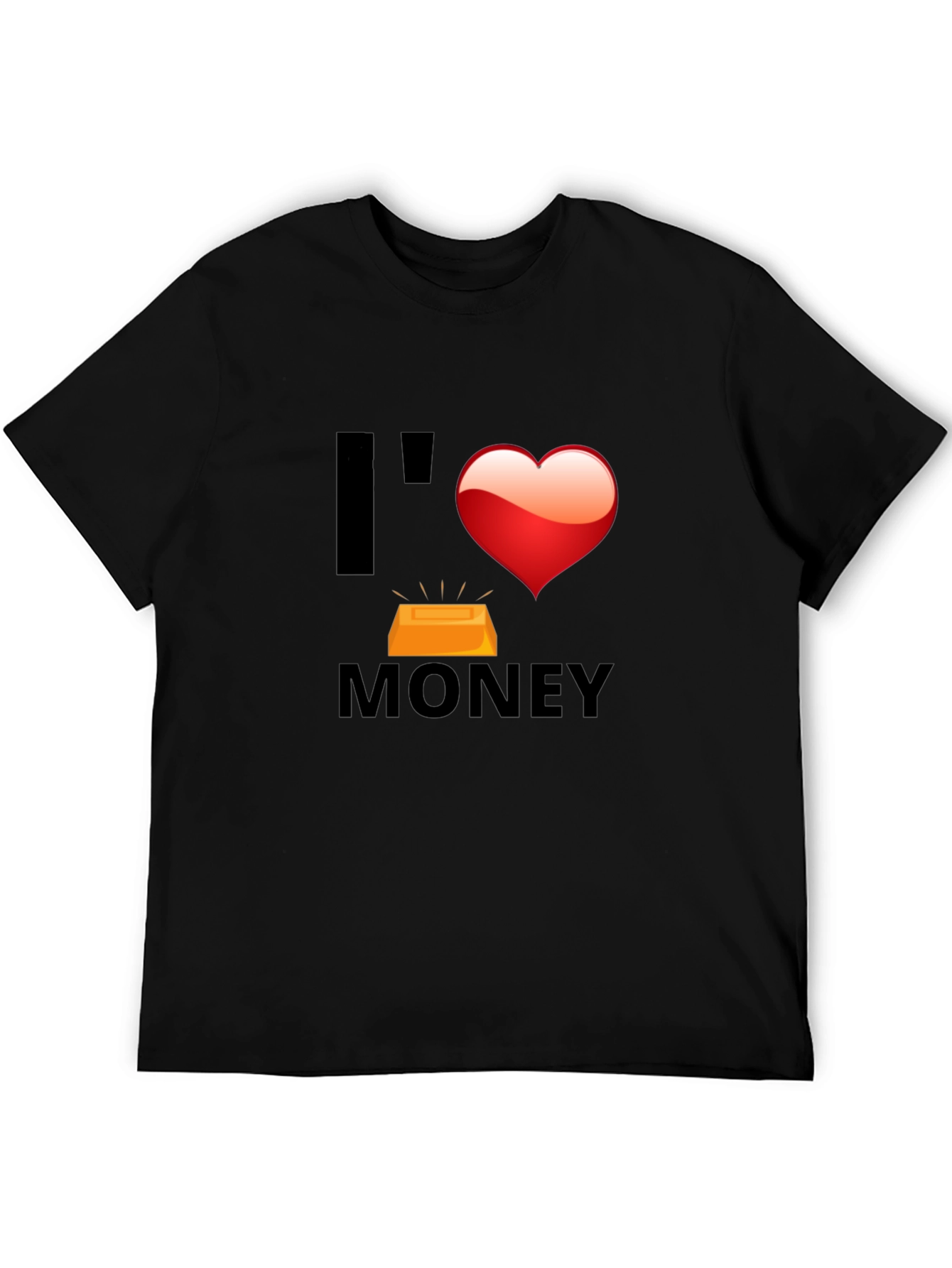 I Love Money Graphic T-Shirt - Black