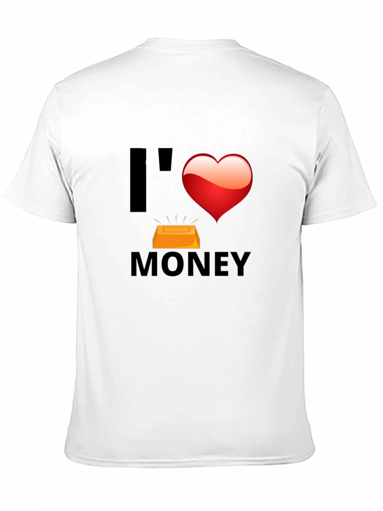 I Love Money Graphic T-Shirt - Black