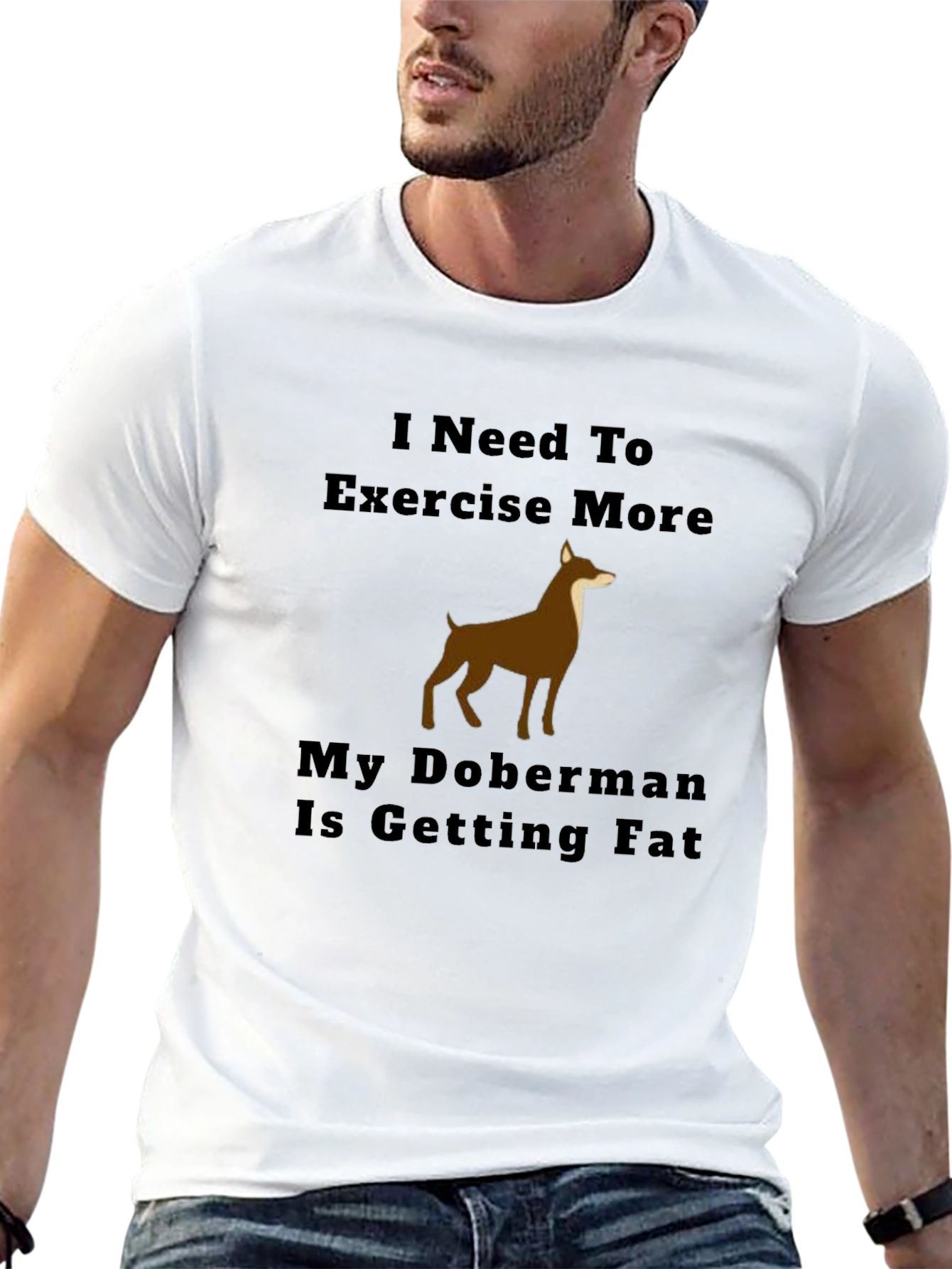 Exercise More Doberman T-Shirt