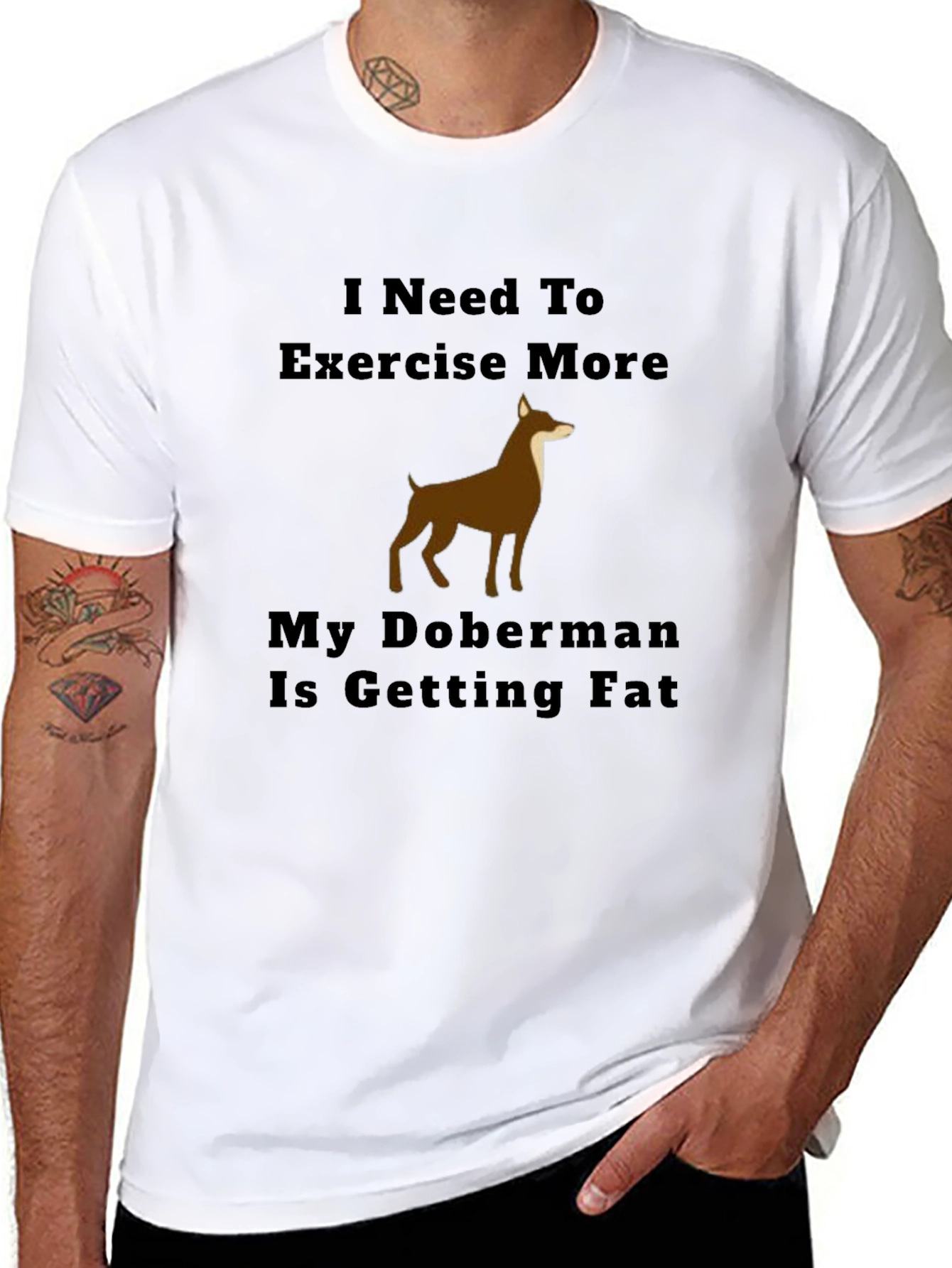 Exercise More Doberman T-Shirt