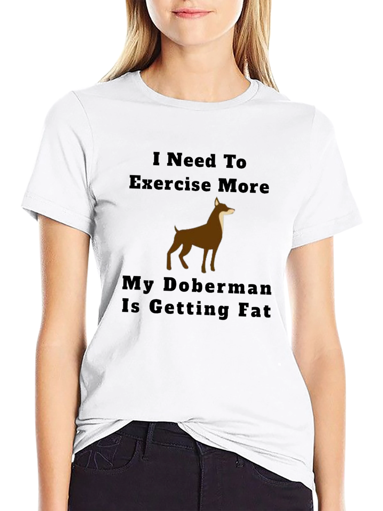 Exercise More Doberman T-Shirt
