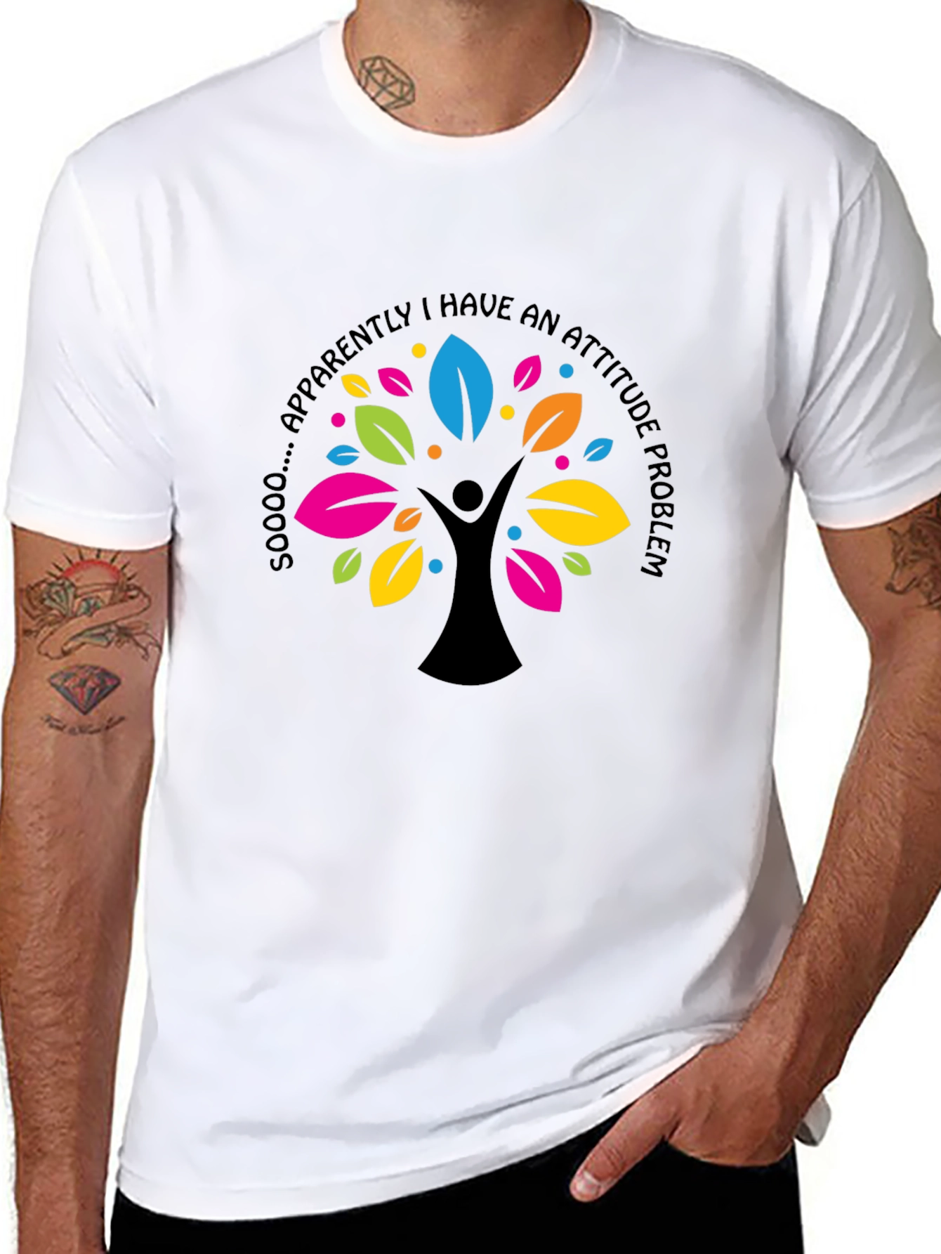 Attitude Problem Graphic Print Black T-Shirt