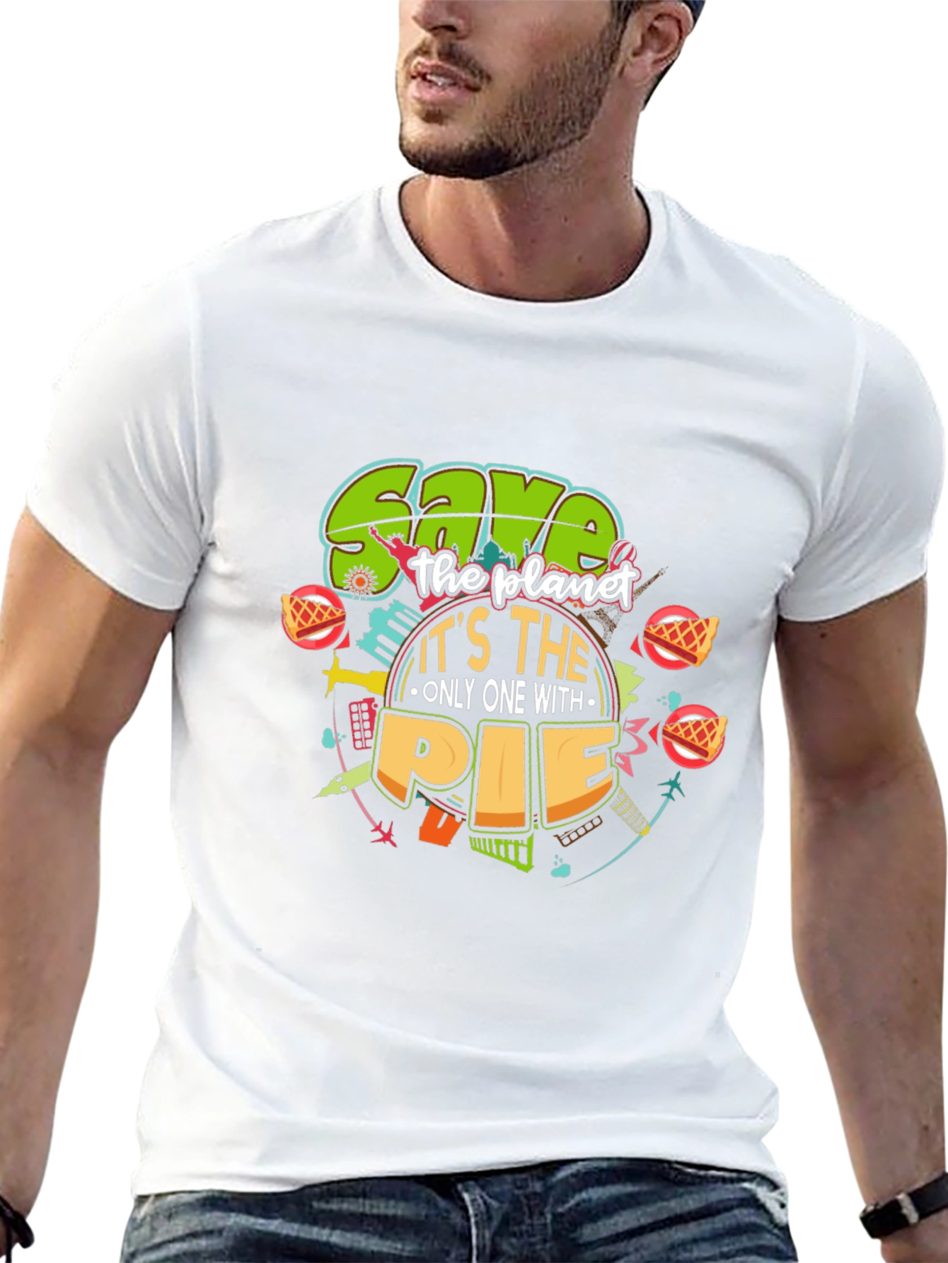 Save the Planet with Pie T-Shirt