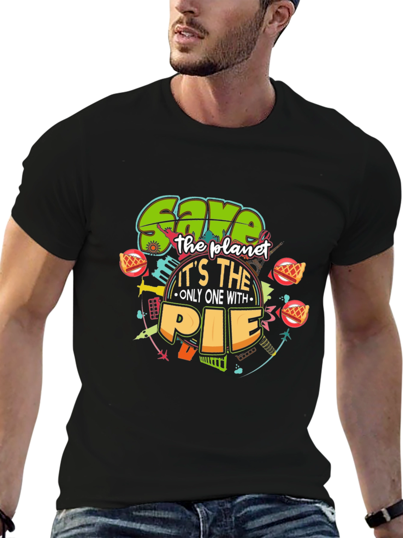 Save the Planet with Pie T-Shirt
