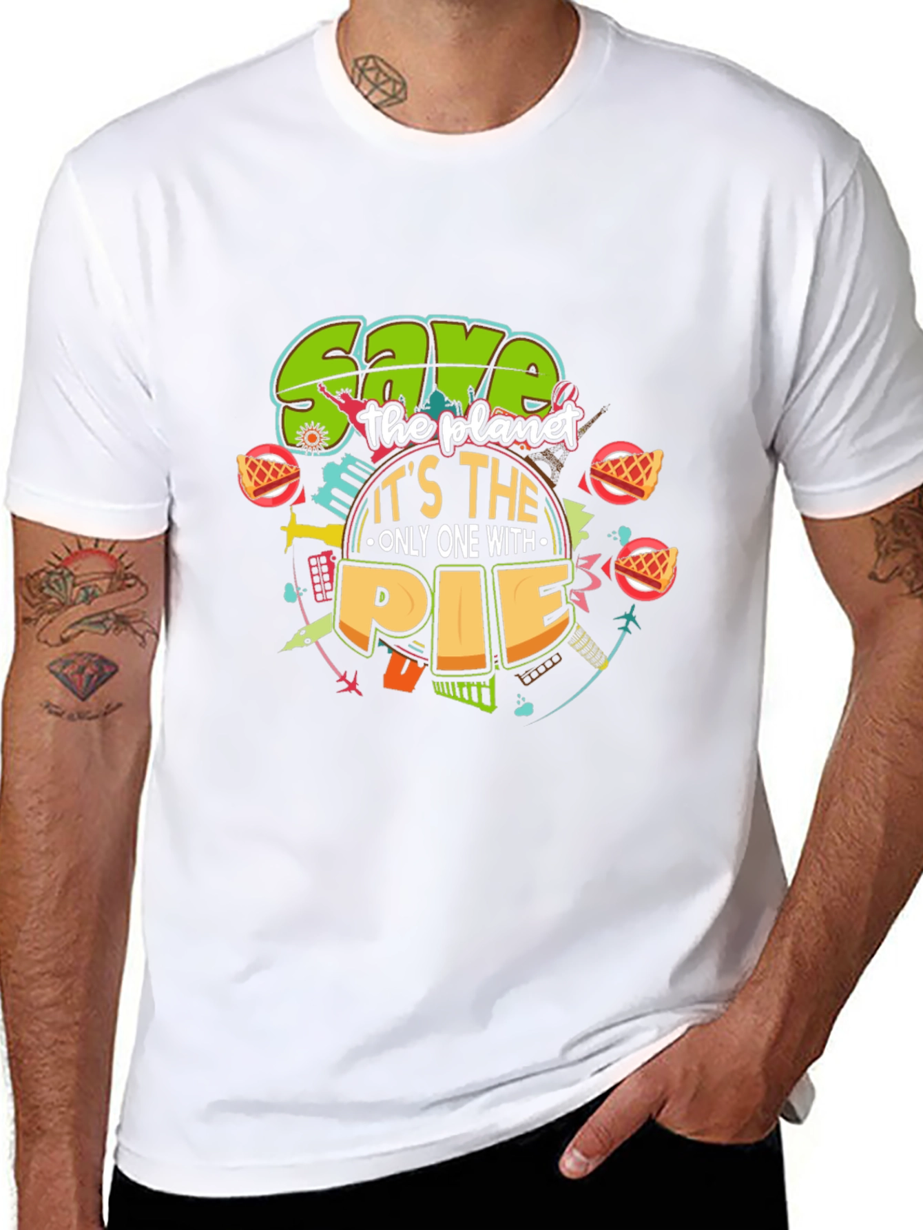 Save the Planet with Pie T-Shirt
