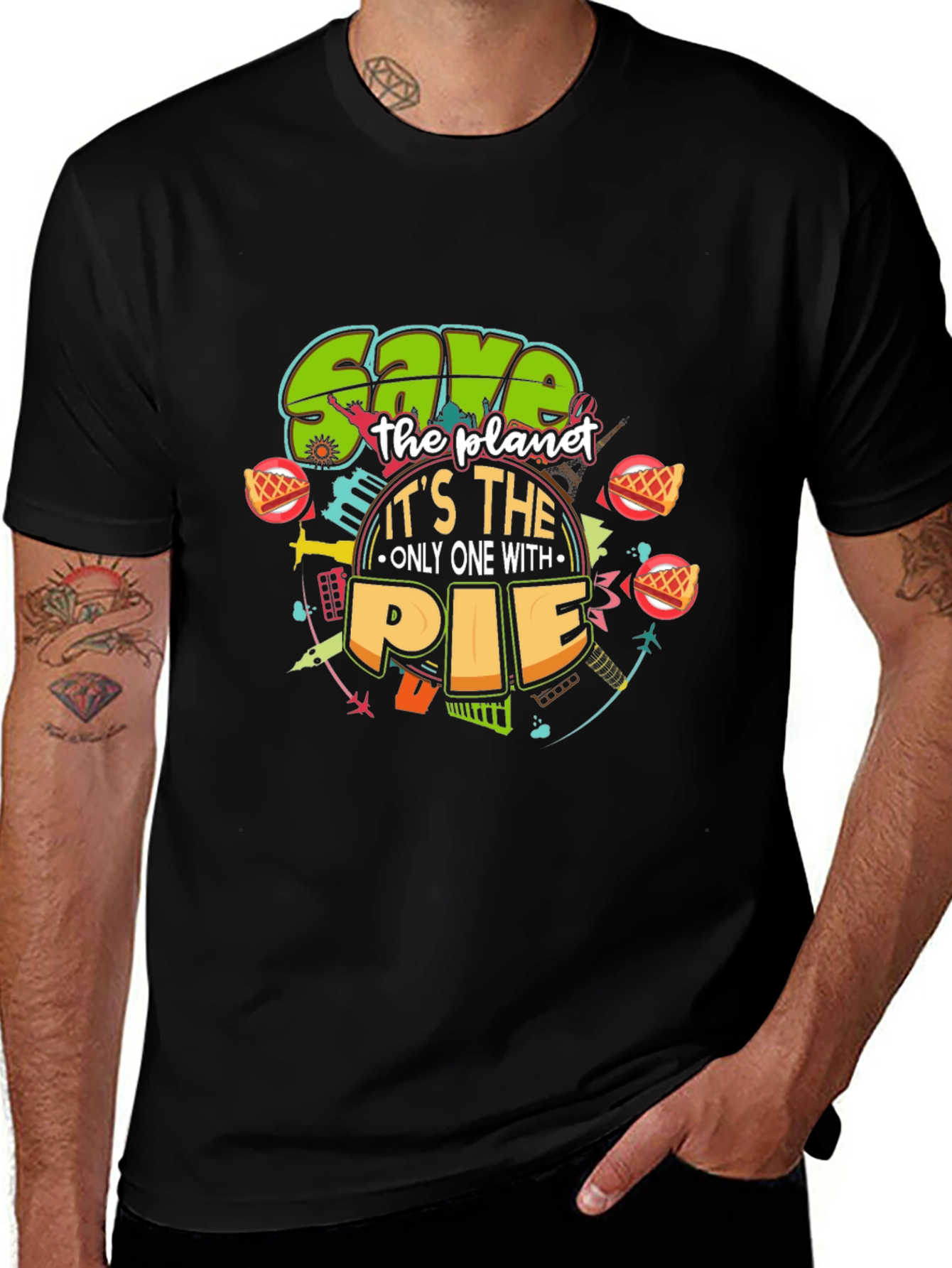 Save the Planet with Pie T-Shirt