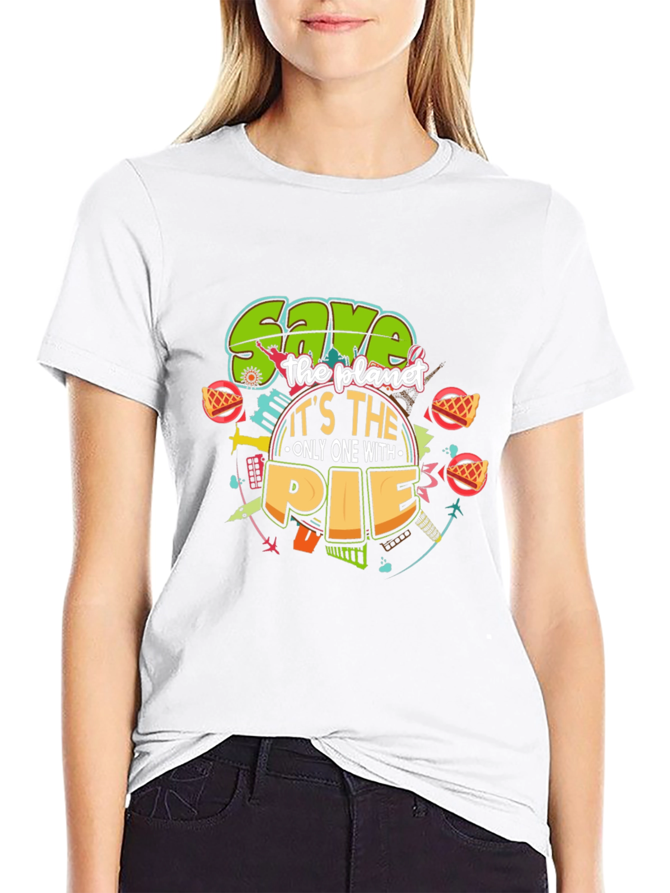 Save the Planet with Pie T-Shirt