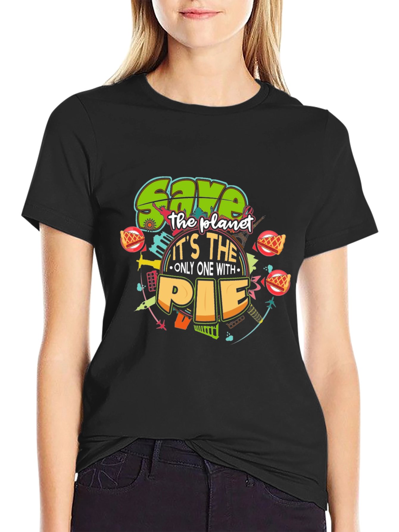 Save the Planet with Pie T-Shirt
