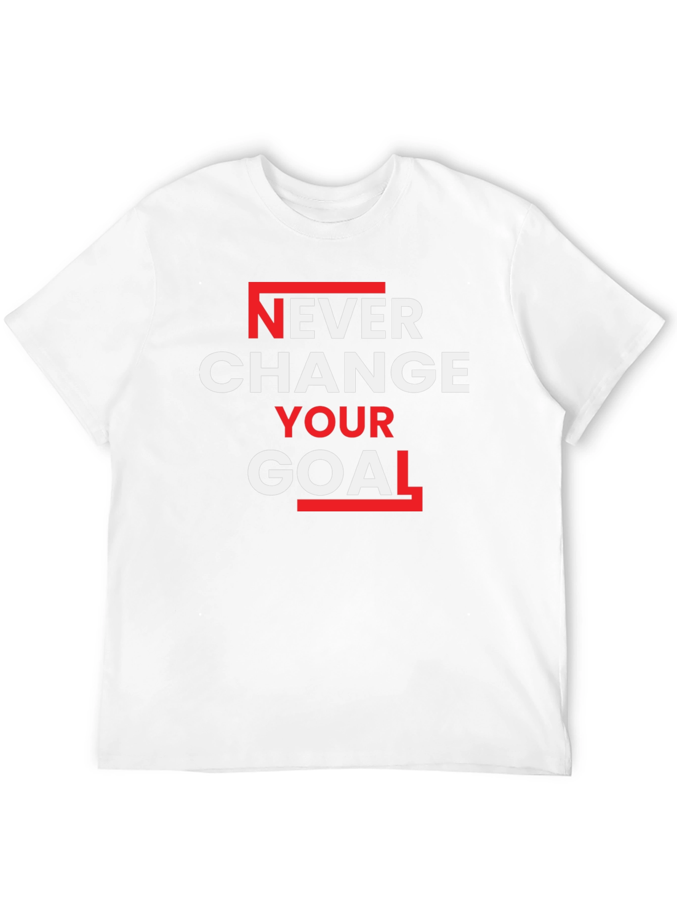 Never Change Your Goal Graphic Tee - Motivation Shirt