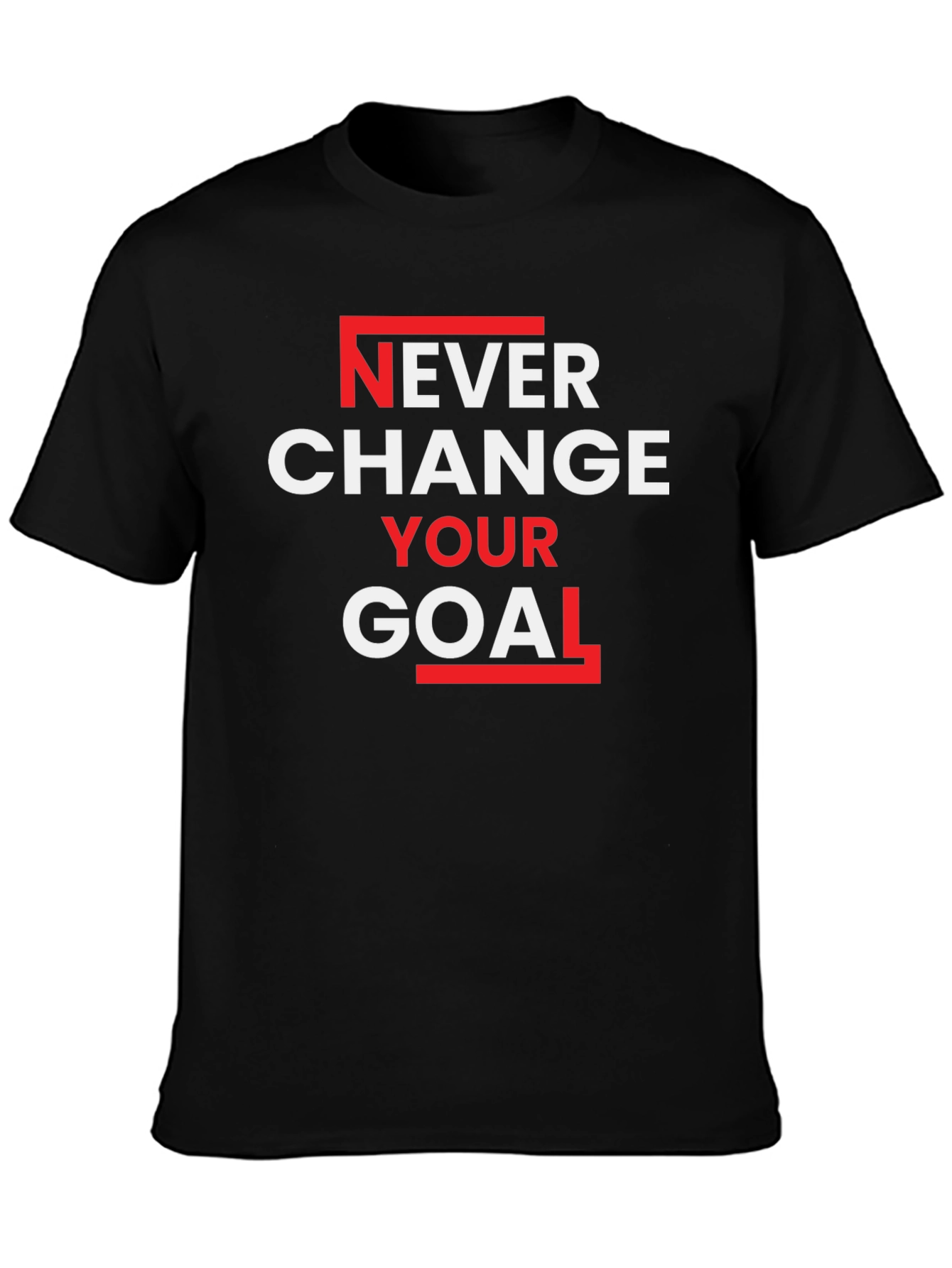 Never Change Your Goal Graphic Tee - Motivation Shirt