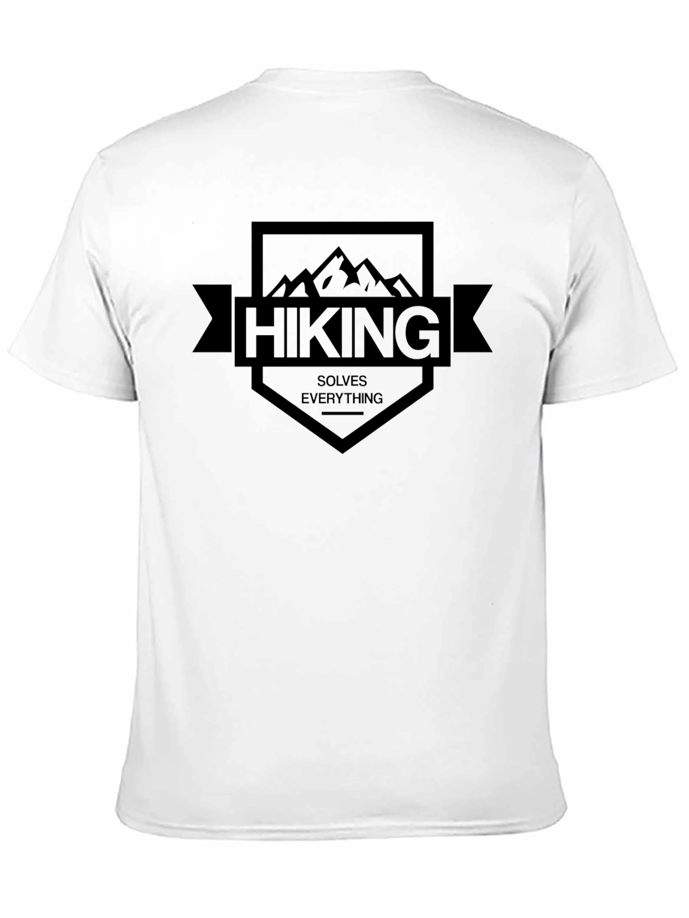 Hiking Solves Everything Black T-Shirt