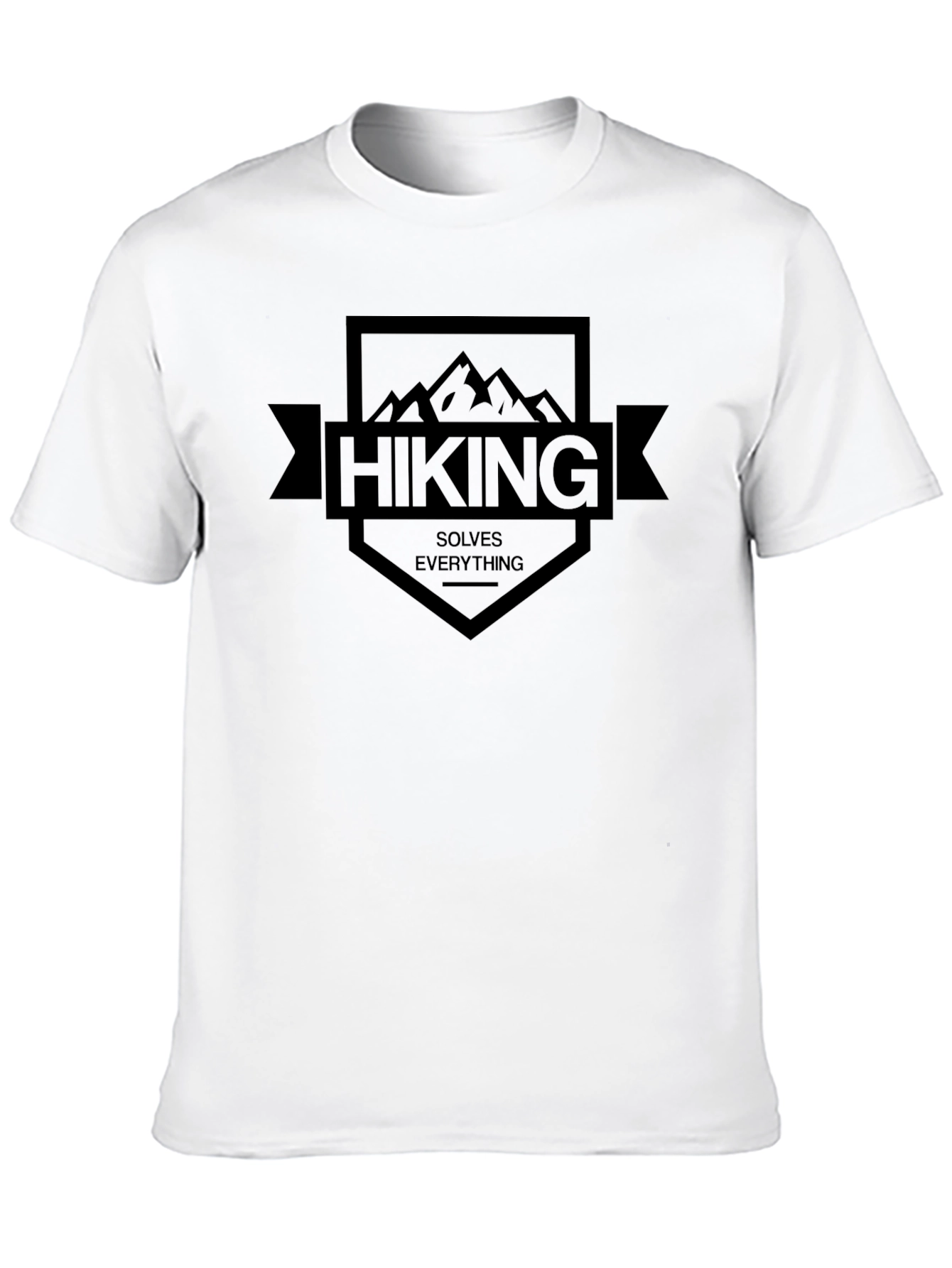 Hiking Solves Everything Black T-Shirt