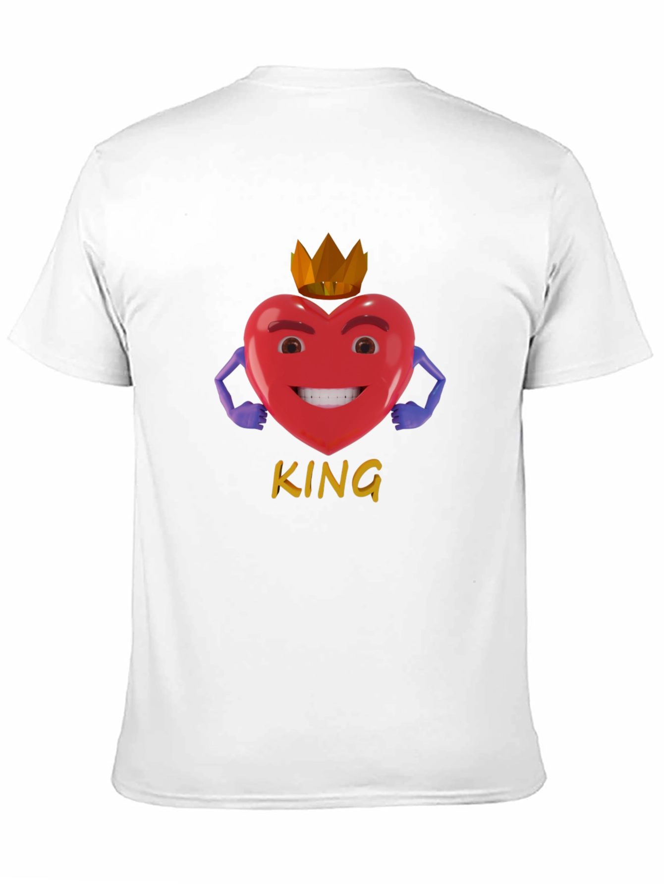 King Heart Graphic T-Shirt - Stylish Black Tee