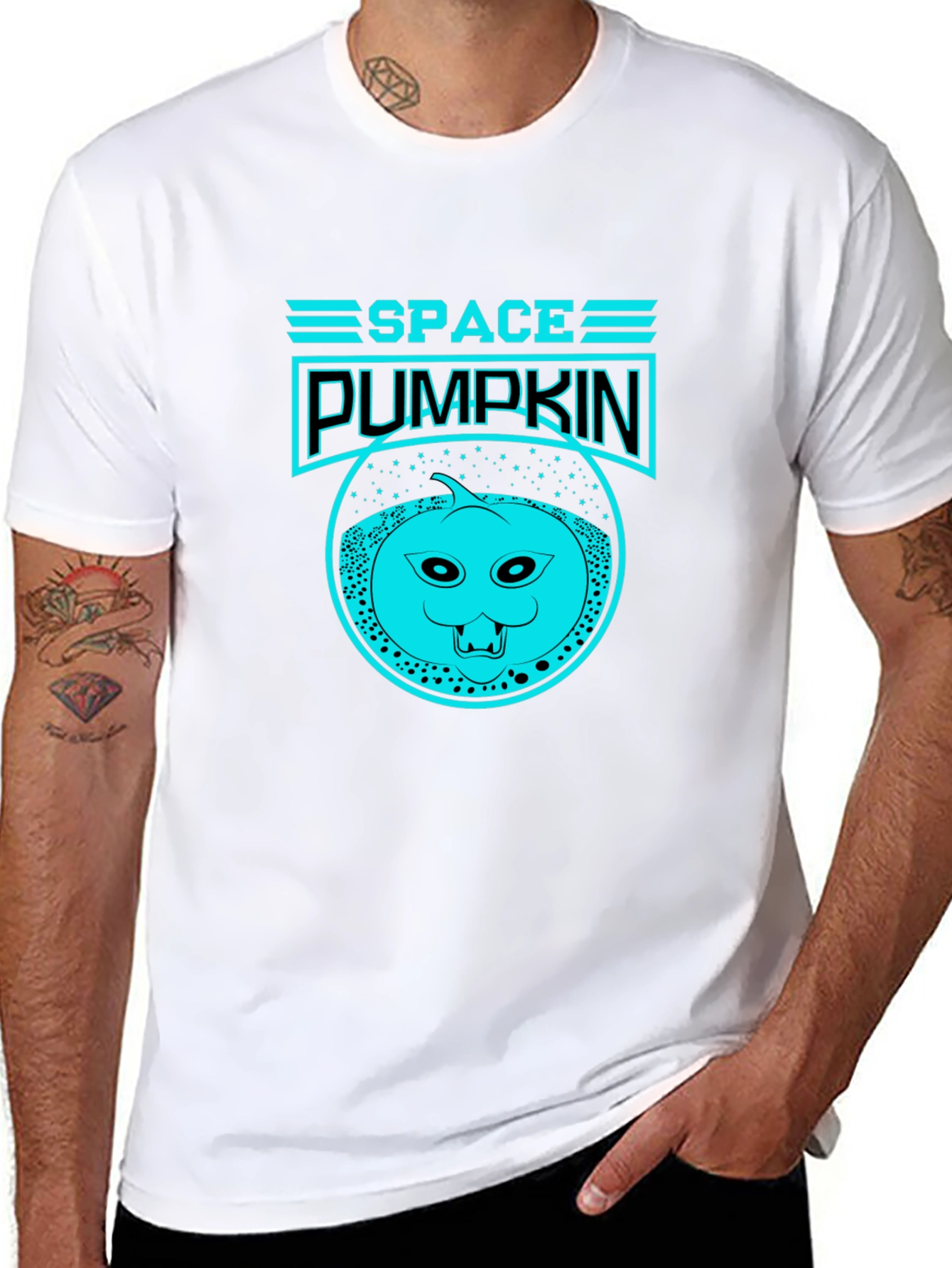 Space Pumpkin T-Shirt - Funky Graphic Tee