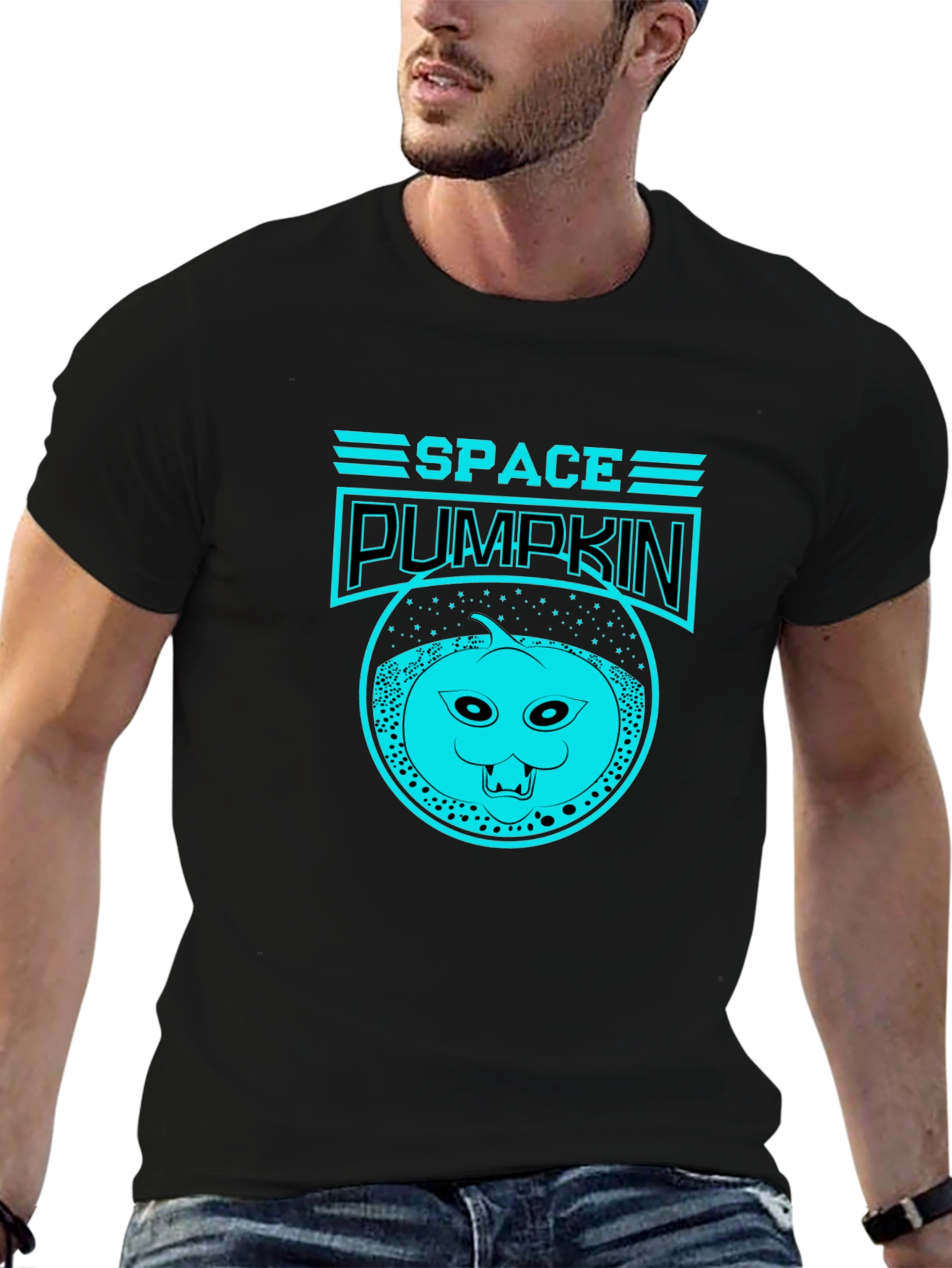 Space Pumpkin T-Shirt - Funky Graphic Tee