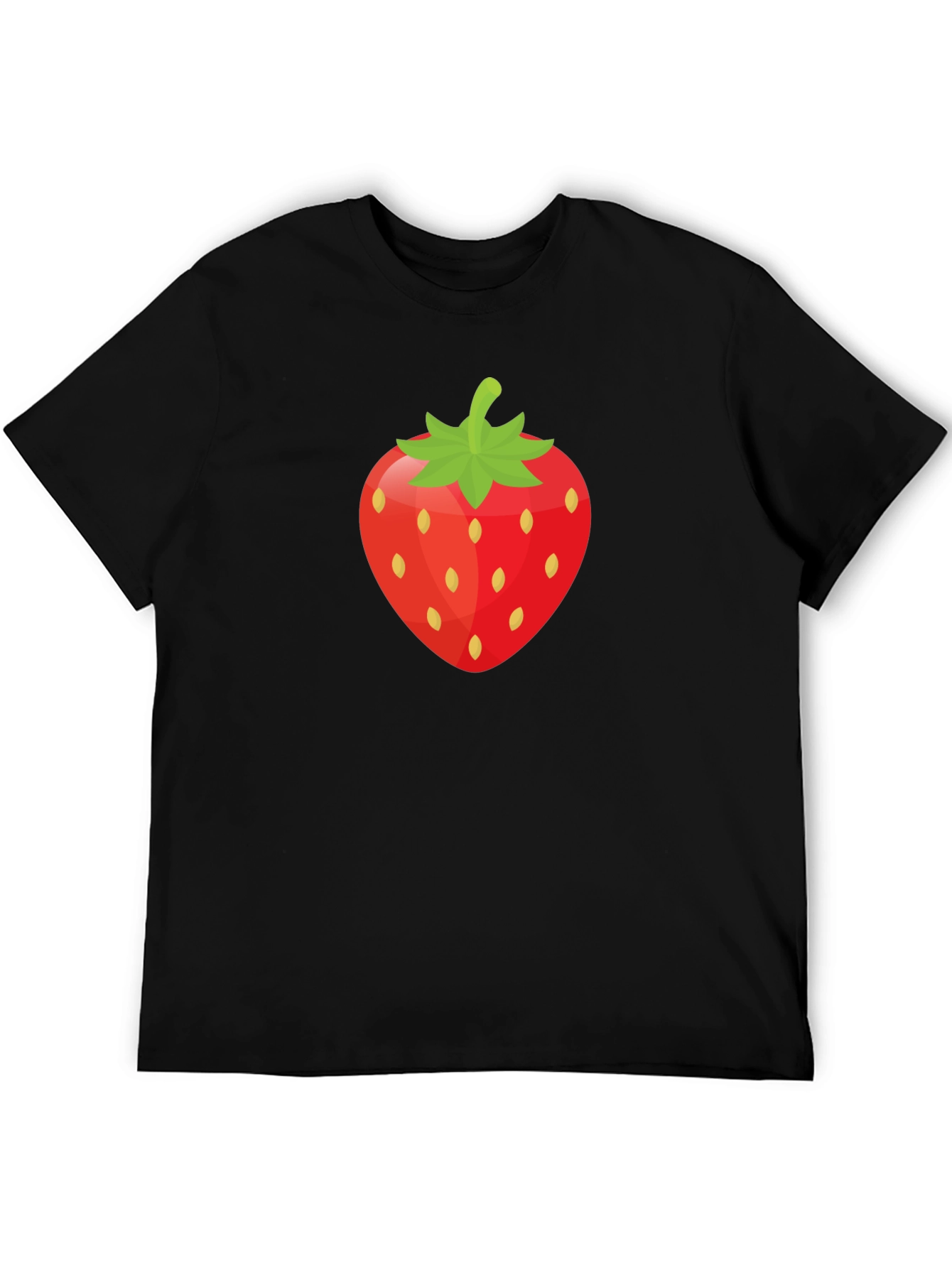 Strawberry Graphic Tee - Black Unisex T-Shirt