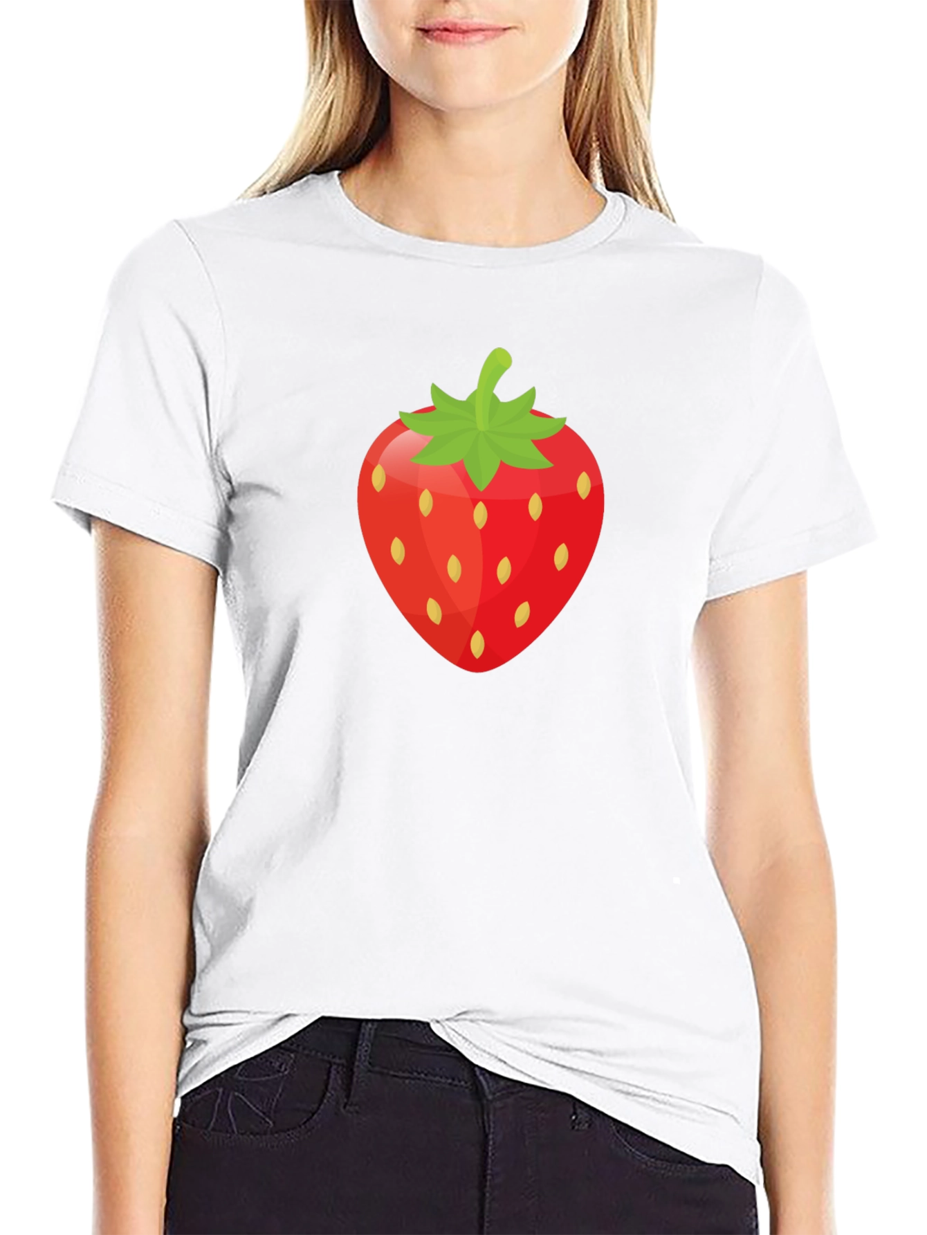 Strawberry Graphic Tee - Black Unisex T-Shirt