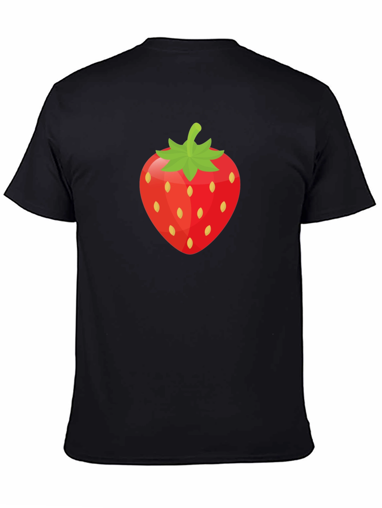 Strawberry Graphic Tee - Black Unisex T-Shirt