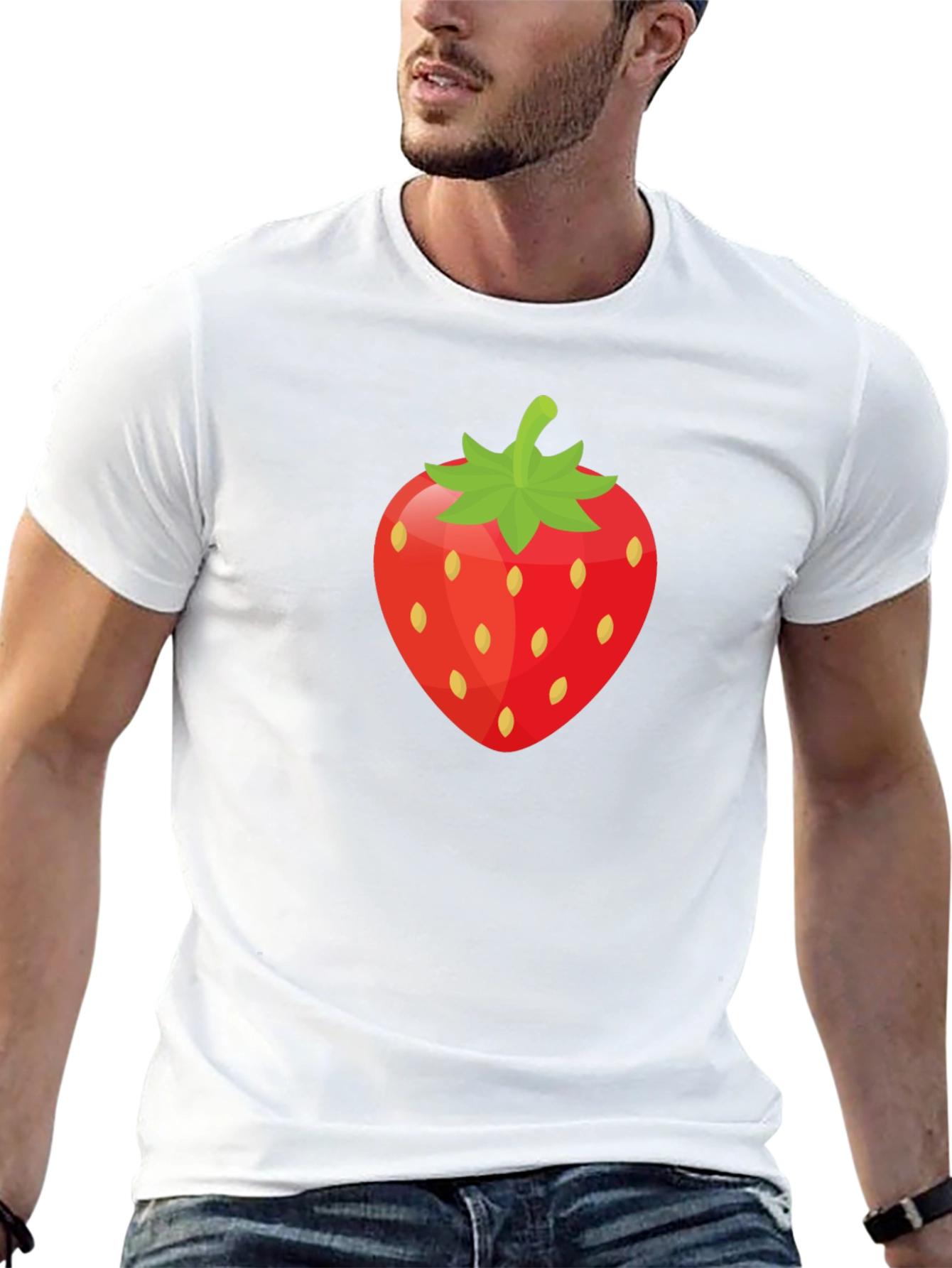 Strawberry Graphic Tee - Black Unisex T-Shirt
