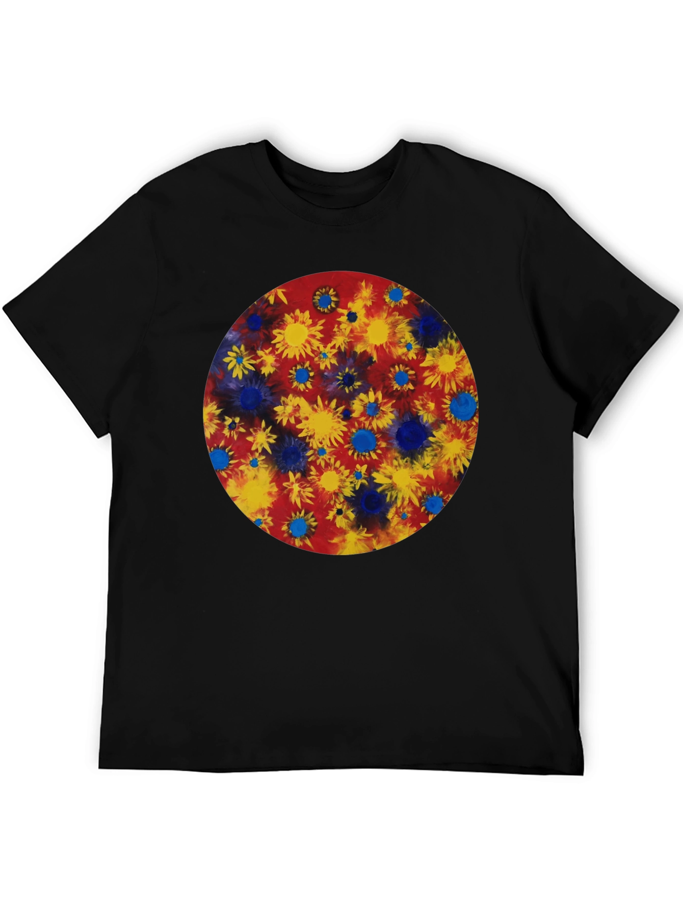 Floral Burst Graphic Tee - Black