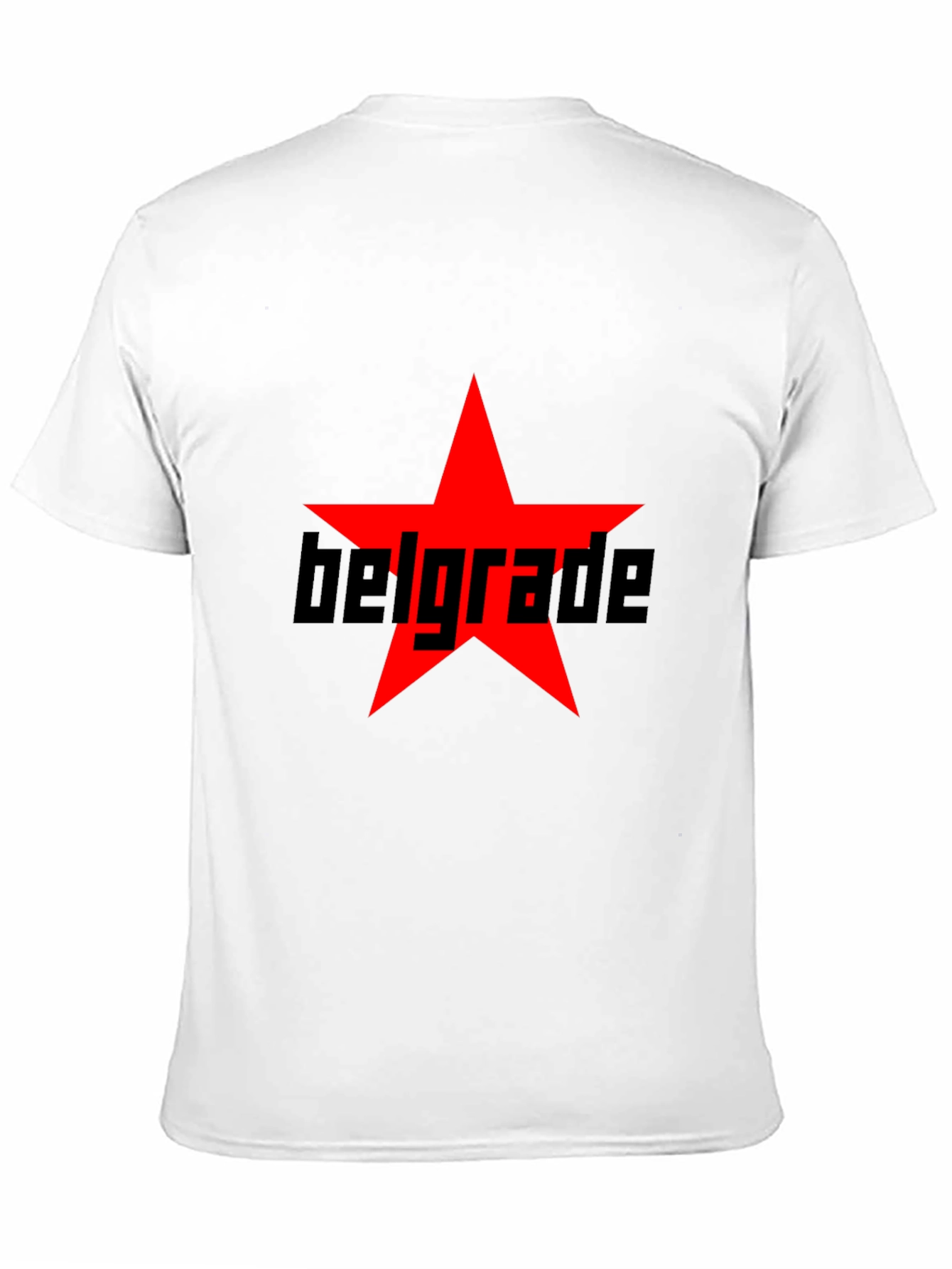 Belgrade Red Star Graphic Tee - Black Cotton T-Shirt
