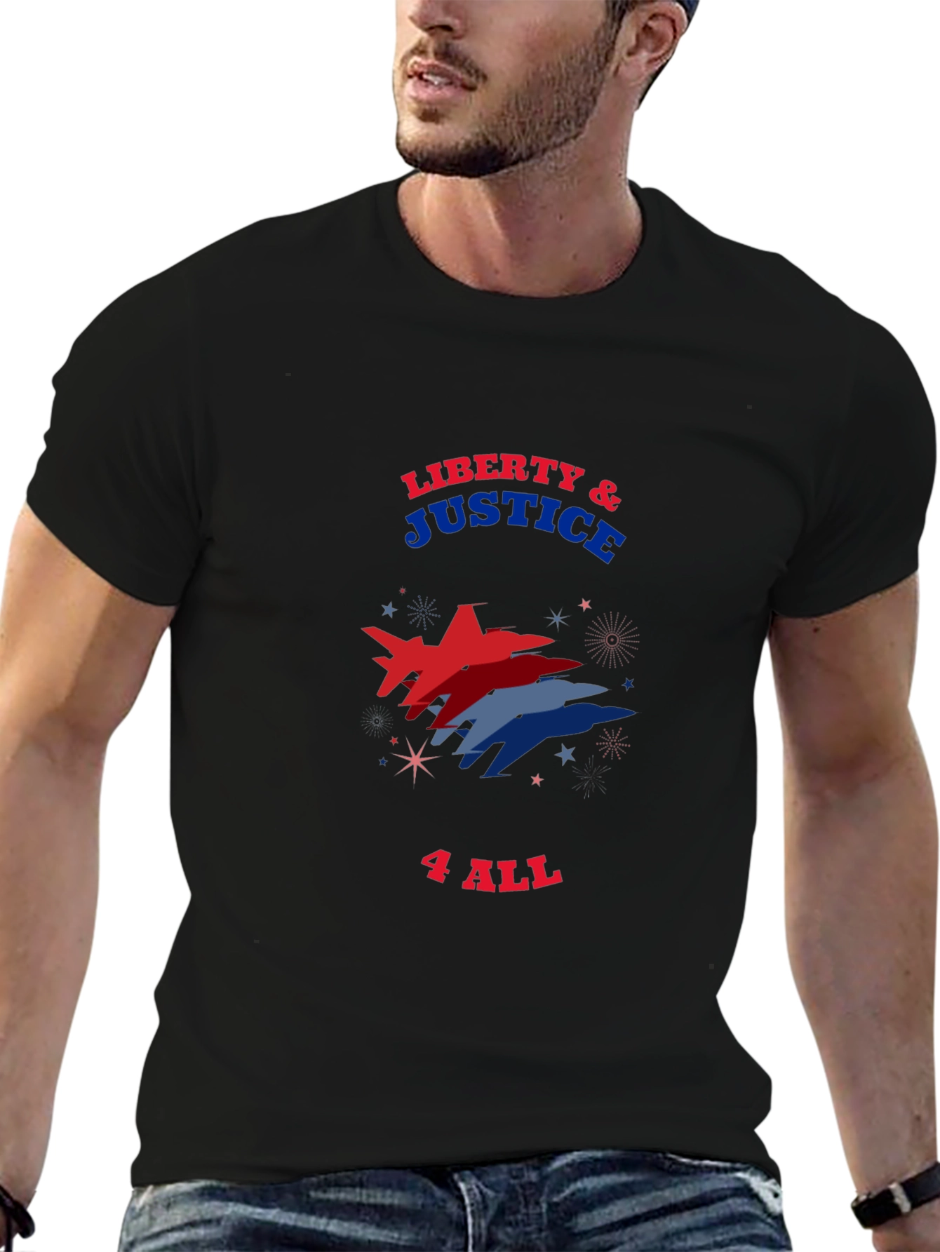 Liberty & Justice Patriotic Graphic Tee
