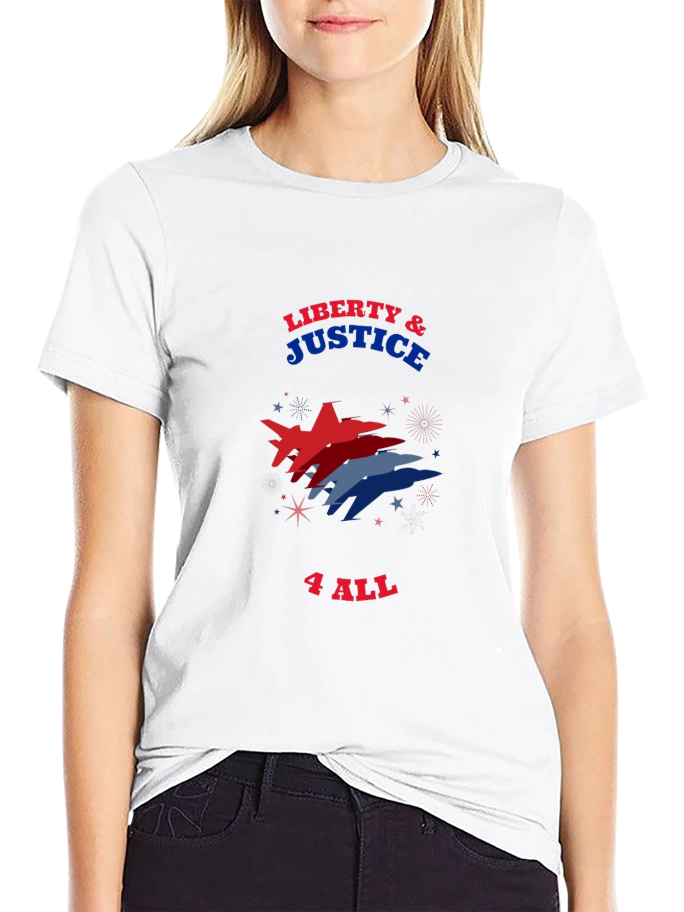 Liberty & Justice Patriotic Graphic Tee