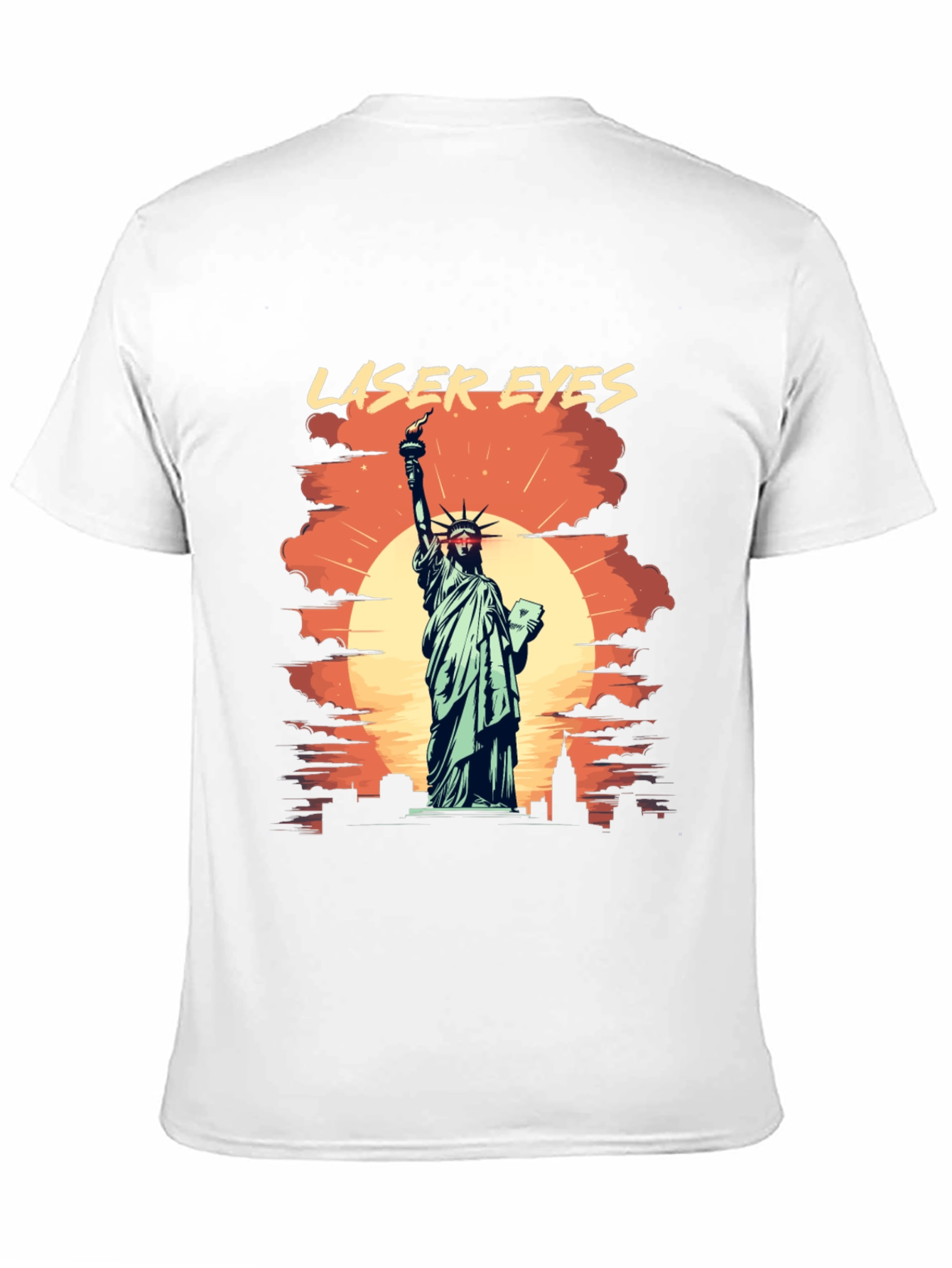 Laser Eyes Statue of Liberty Graphic Tee