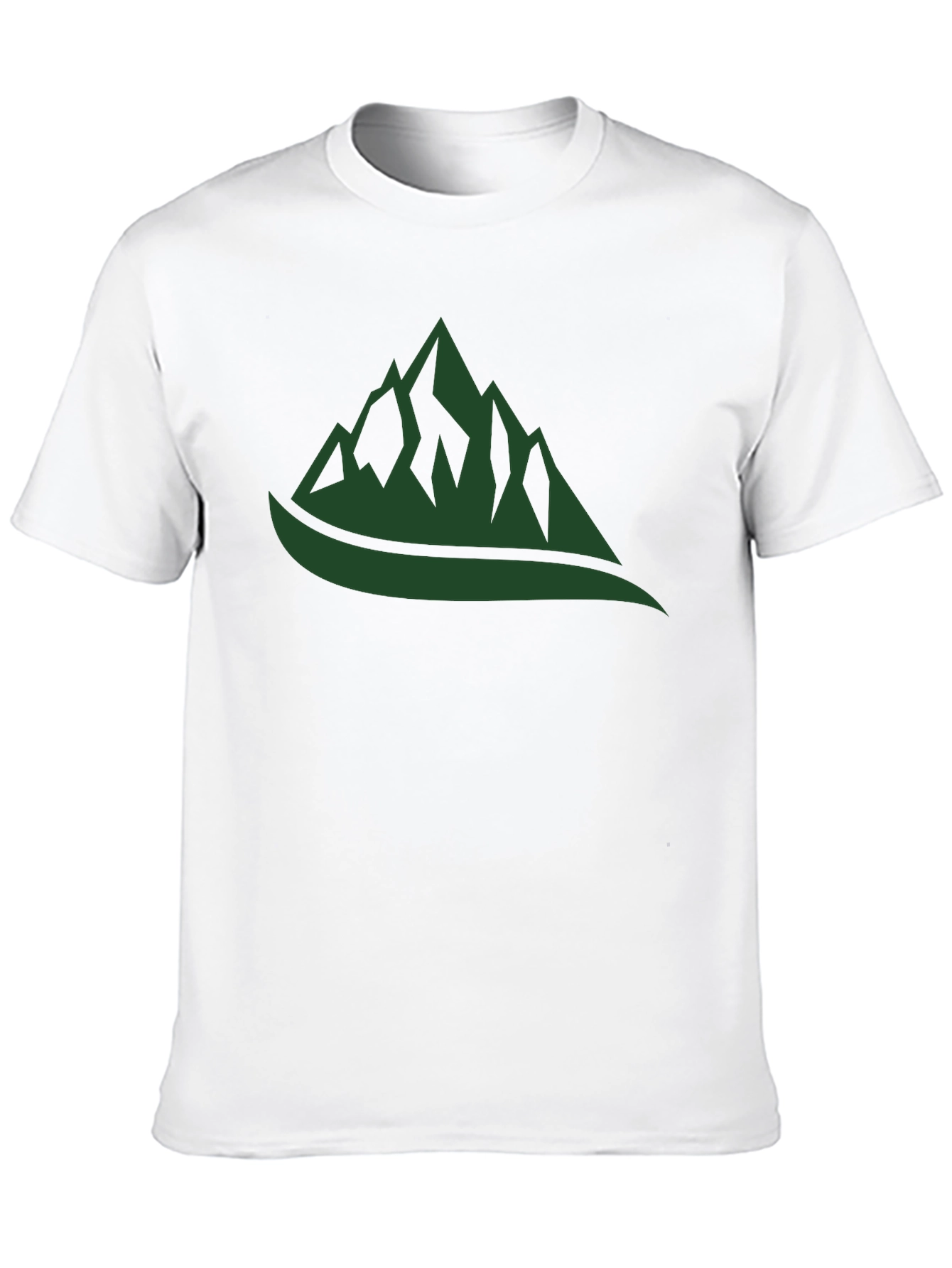 Mountain Graphic Tee - Black Cotton Casual Shirt
