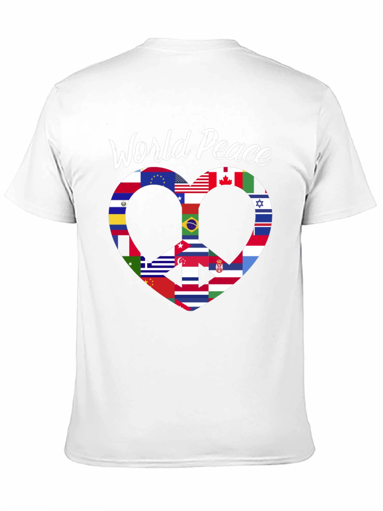 World Peace Flag Heart T-Shirt