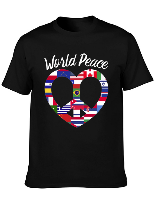 World Peace Flag Heart T-Shirt