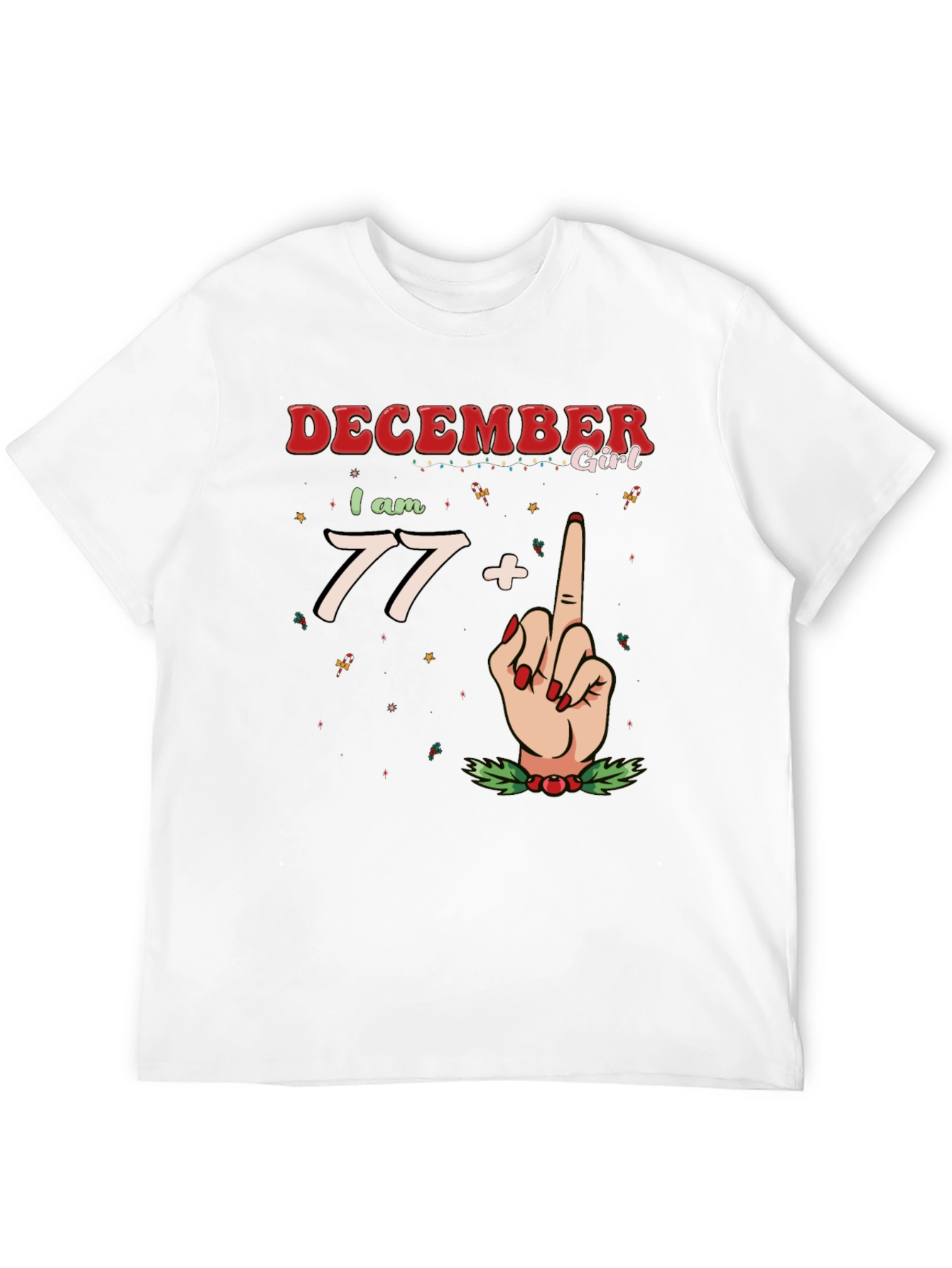 December Girl 77+ Middle Finger Graphic Tee