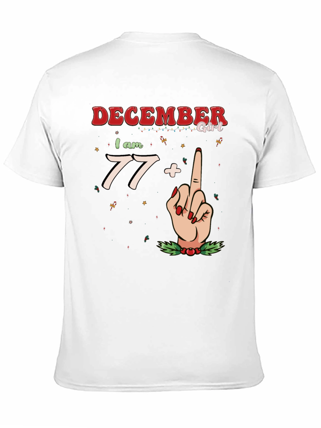 December Girl 77+ Middle Finger Graphic Tee