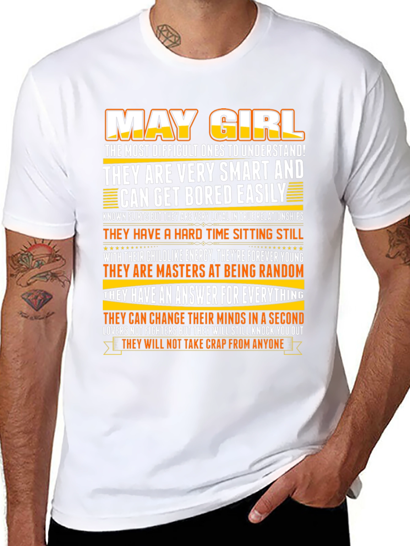 May Girl T-Shirt - Smart Loyal and Always Young