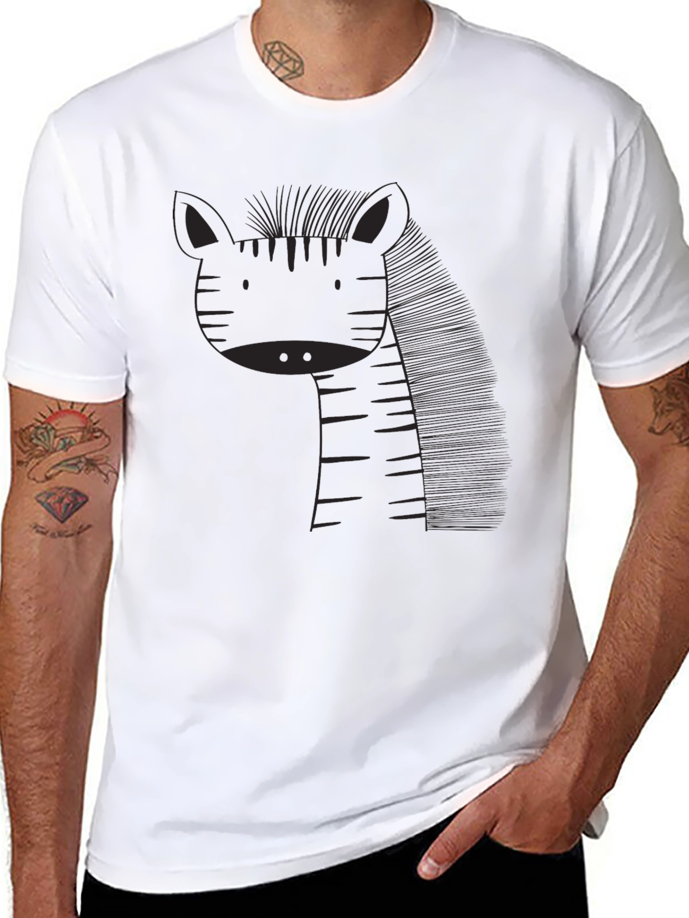 Zebra Graphic T-Shirt - Casual Style