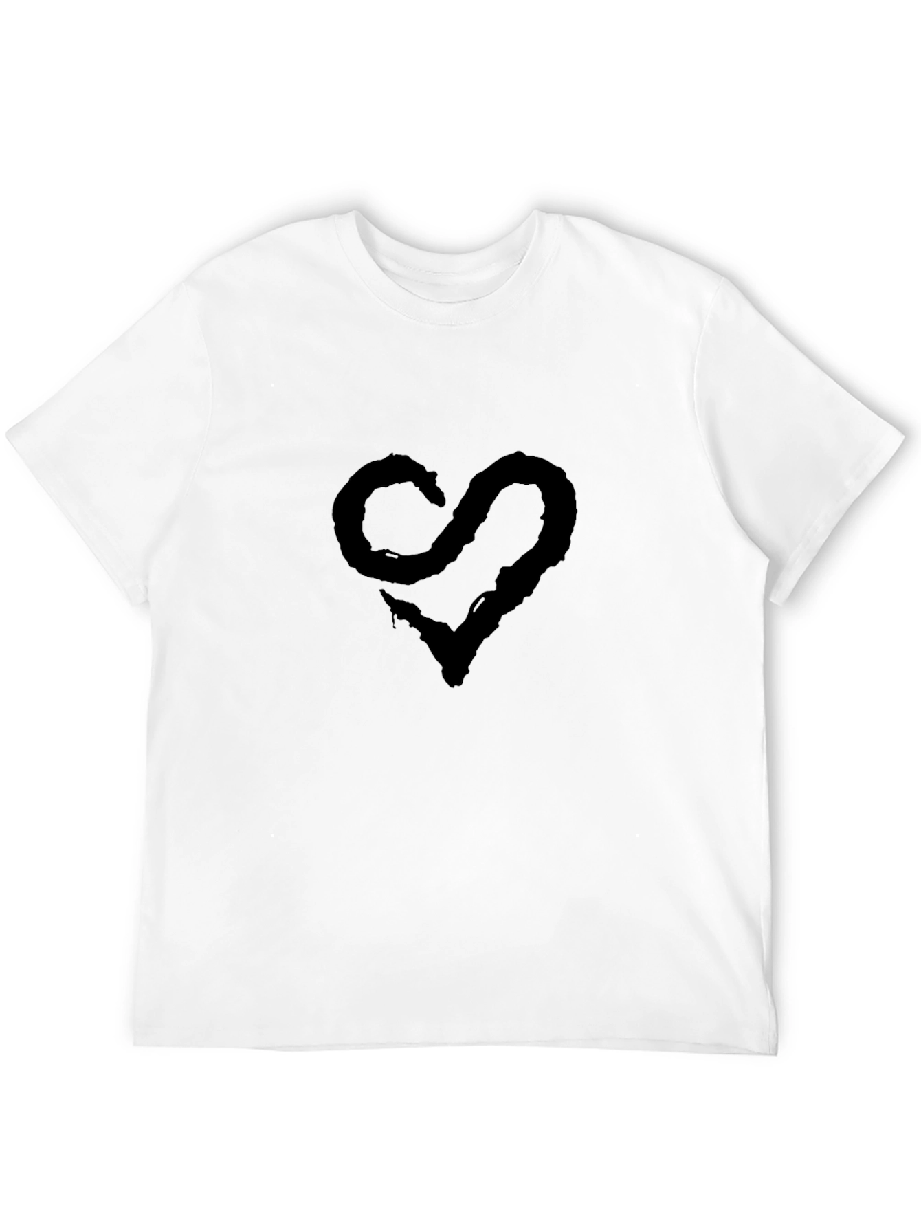 Black Heart Graphic Tee - Casual Style