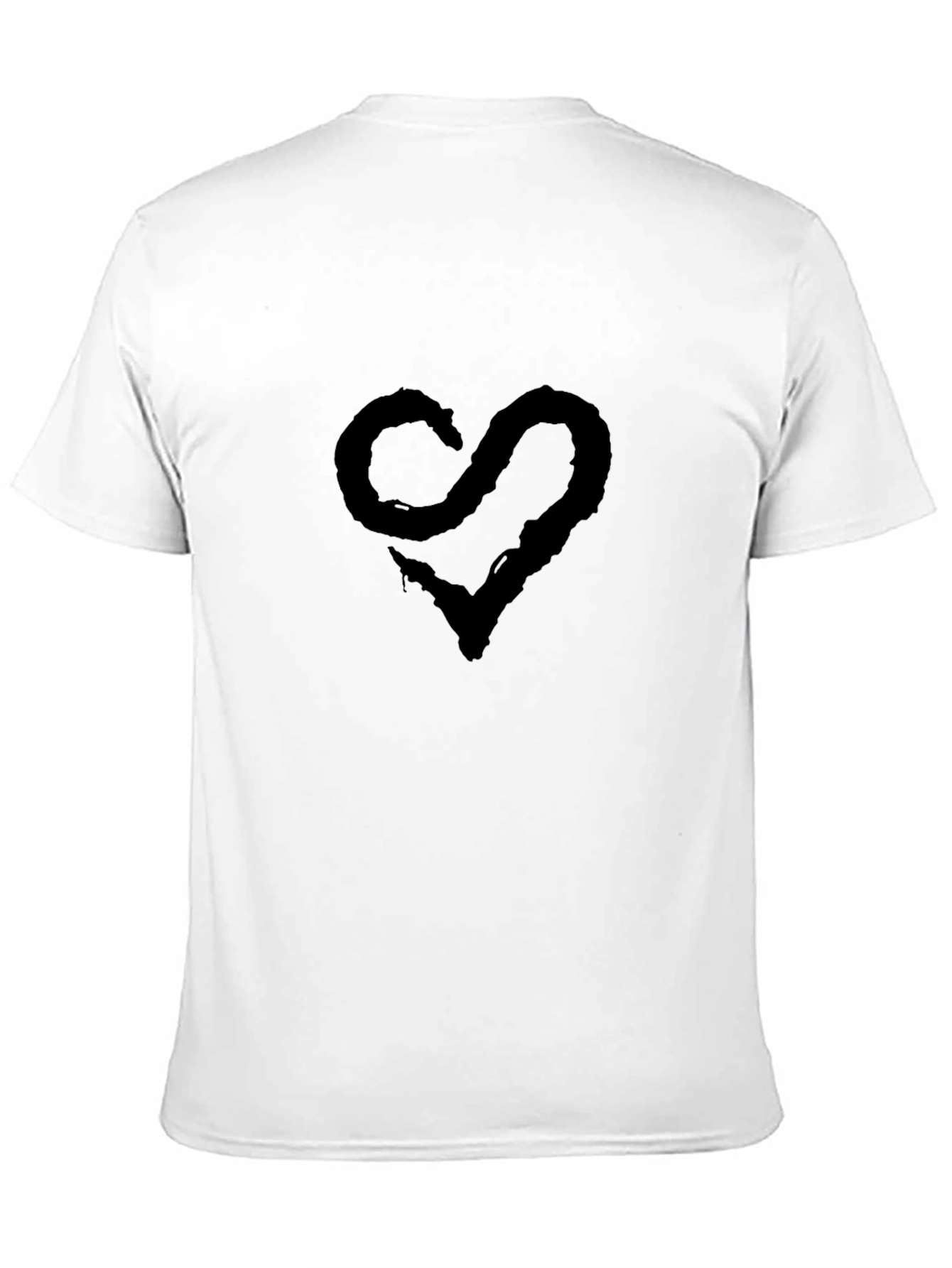 Black Heart Graphic Tee - Casual Style